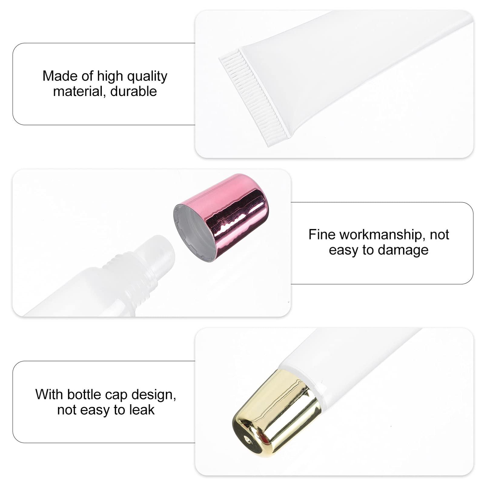 Beaupretty 8pcs Squeeze Tube Mini Lipstick Containers Mini Lip Gloss Tube Diy Lip Color Bottle Lip Gloss Bottle Irish Accessories for Women Empty Bracket Travel Plastic Pp Filling