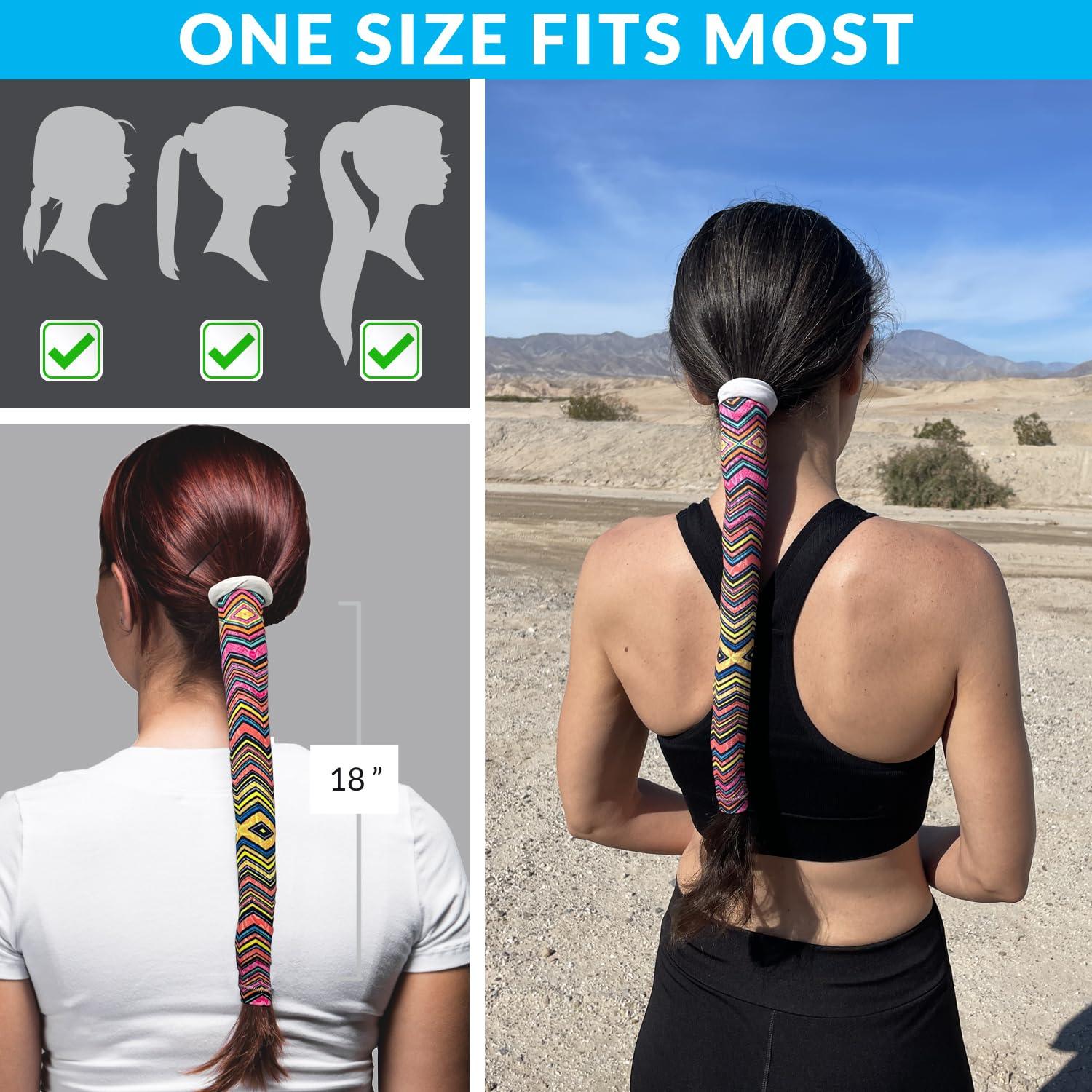 Wrapter Wrapter Pony Tail Hair Wrap (Zigzag Print)