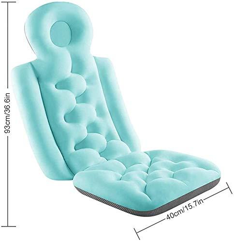 RACUT Bath Pillow Full Body Waterproof Spa Bath Pillow Comfortable Soft Thick Cushion for Head Neck Shoulder Relaxing Back Support Pink