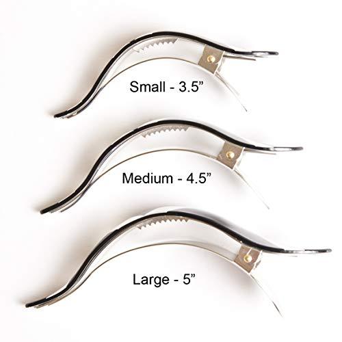 Ficcare Ficcare Maximas Hair Clip Black with Silver, Medium 4.5"