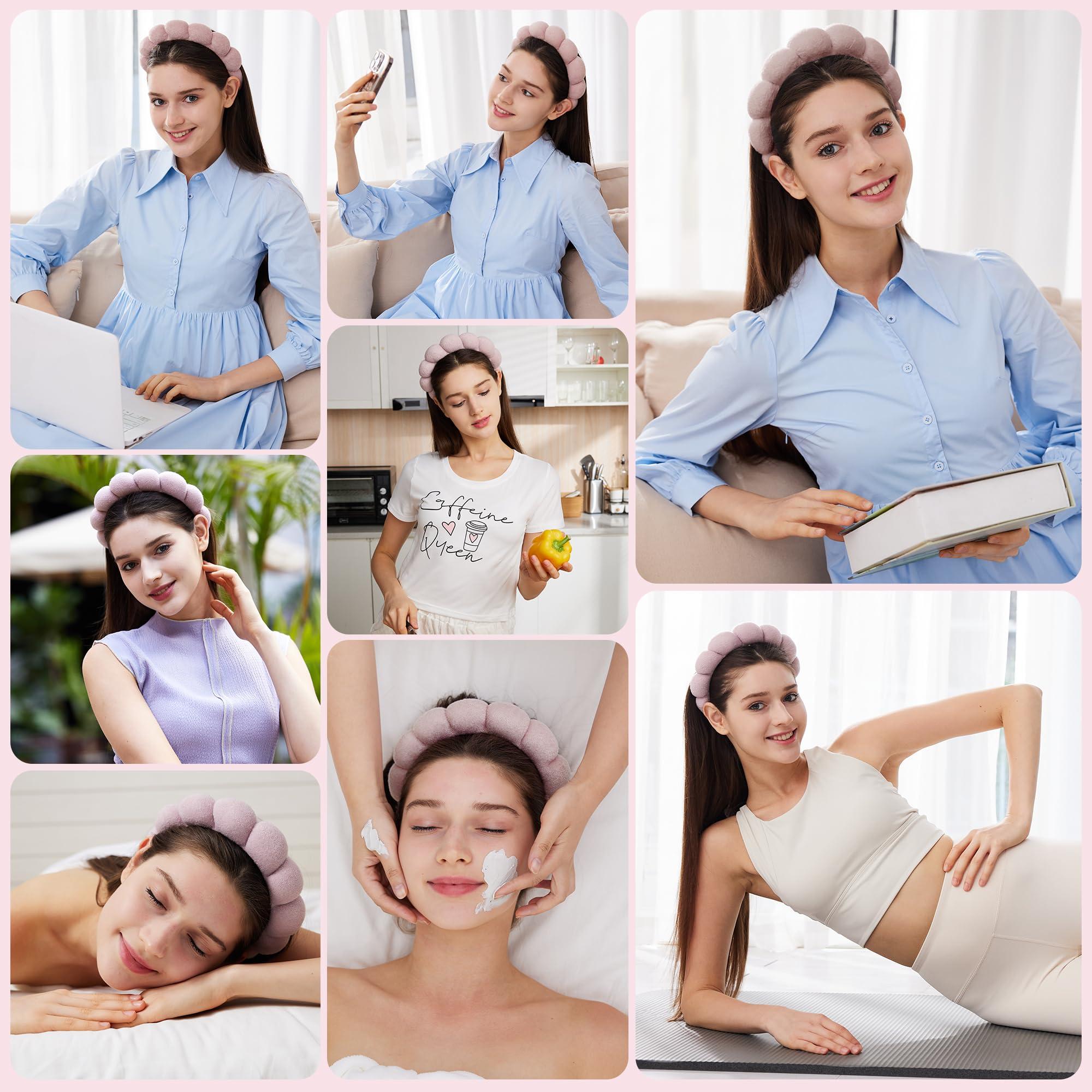 Ztomine Ztomine Headbands for Women - Spa Headband and Wristband Set - Headband for Washing Face,Facial Mask,Makeup and Skin Care,Gifts for Women and Teen Girl Gifts Trendy Stuff