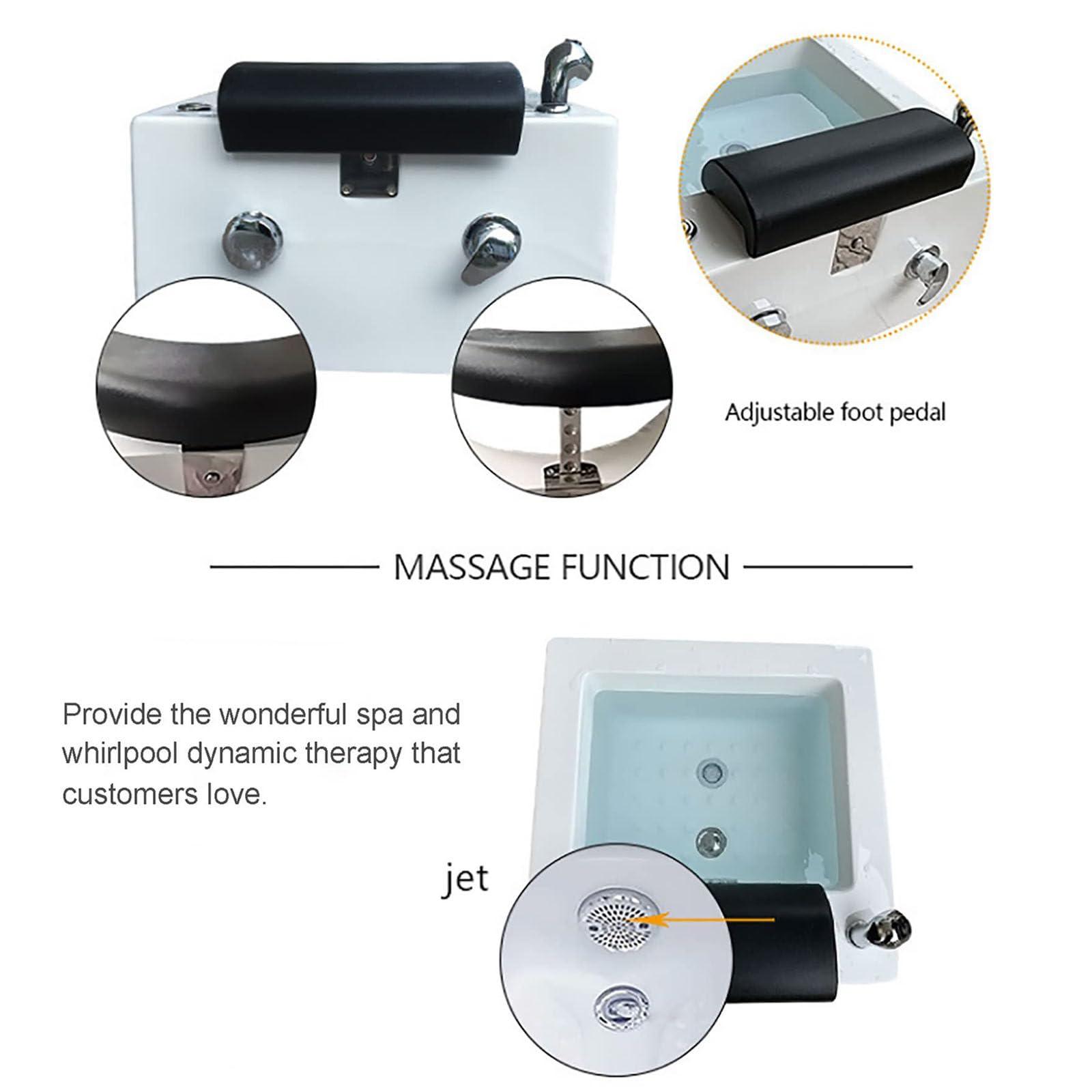 HTIANMM Acrylic Spa Footbath Nail Salon Pedicure Footbath Barrel deep Foot Bath Spa with Massage Special for Hotel Foot Bath Club Sturdy Acrliy Tubs for Soaking Feet Foot Bath Basin