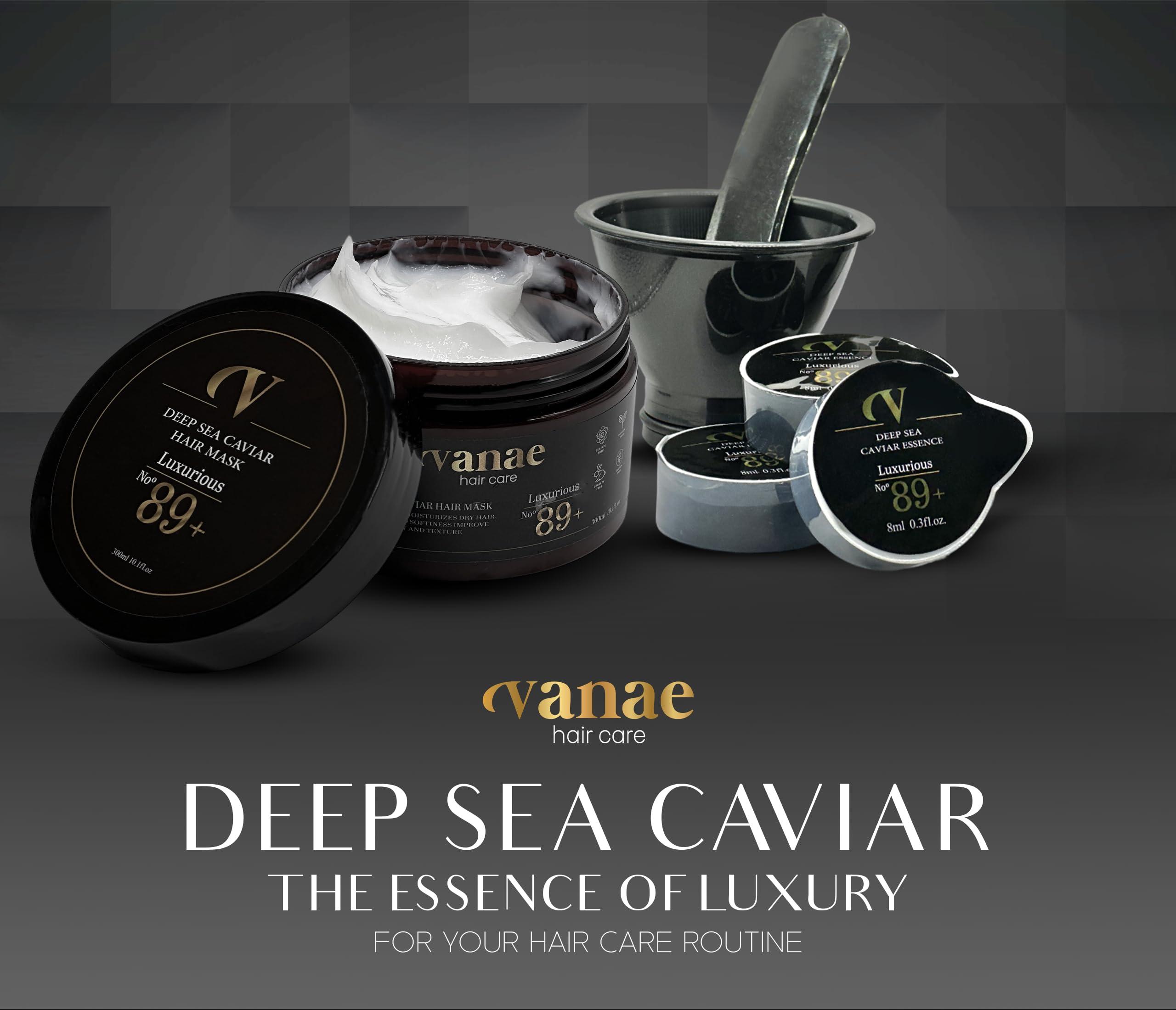 Vanae Hair Care Vanae Caviar Hair Mask Luxurious 89+ - Deep Conditioning Treatment for Damaged Hair - Anti-Frizz Caviar Extract - Luxury Hair Care - 300ml