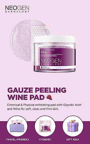 DERMALOGY by NEOGENLAB DERMALOGY by NEOGENLAB Bio-Peel Gauze Peeling Pads (Wine, 30 pads) - Exfoliating & Firming Peeling Pad with PHA & Red Wine & Resveratrol & Acid Hyaluronic - Korean Skin Care