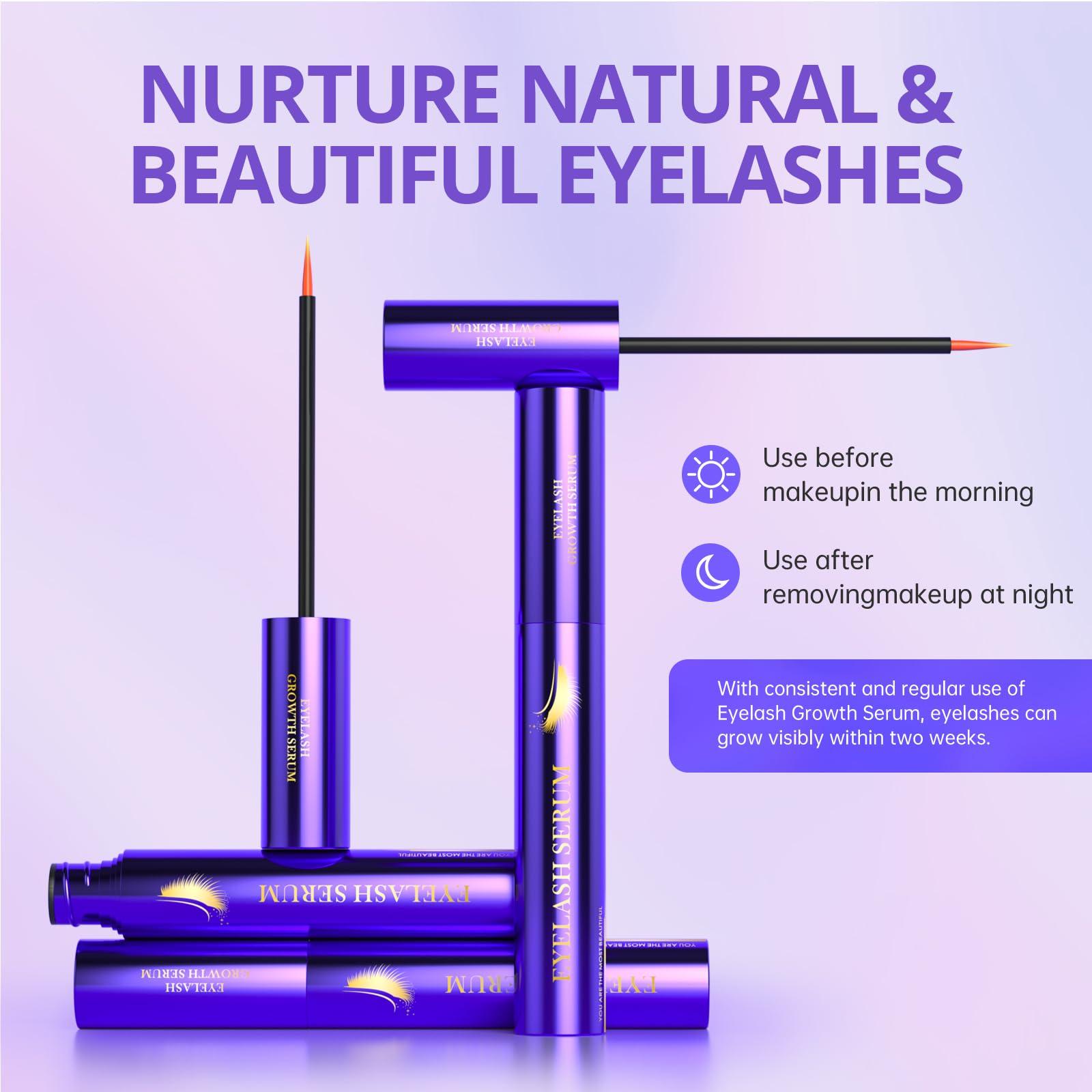 SIIEEC Lash Serum - 8ml Rapid Eyelash Growth Serum, Lash Serum for Eyelash Growth Thickness, Stronger, Healthier Lashes & Brows, Vegan & Cruelty-Free