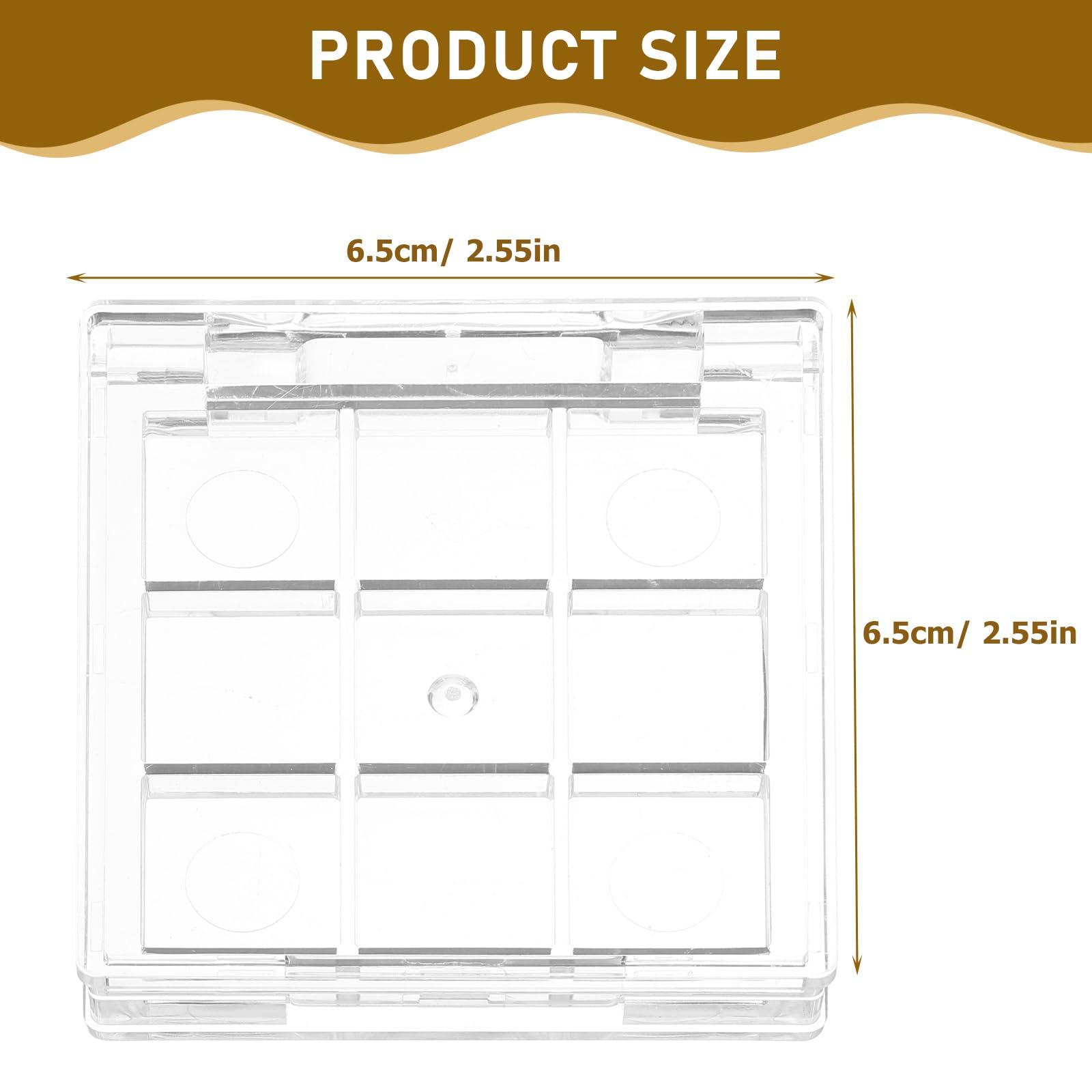 Healifty Healifty 2pcs Empty Lipstick Palette 9 Grids Diy Eyeshadow Powder Blush Lipstick Palette Empty Highlighters Container for Women