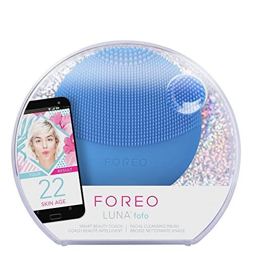 FOREO FOREO LUNA fofo Smart Facial Cleansing Brush and Skin Analyzer, Aquamarine, Personalized Cleansing for a Unique Skincare Routine, Bluetooth & Dedicated Smartphone 1 Count (Pack of 1)