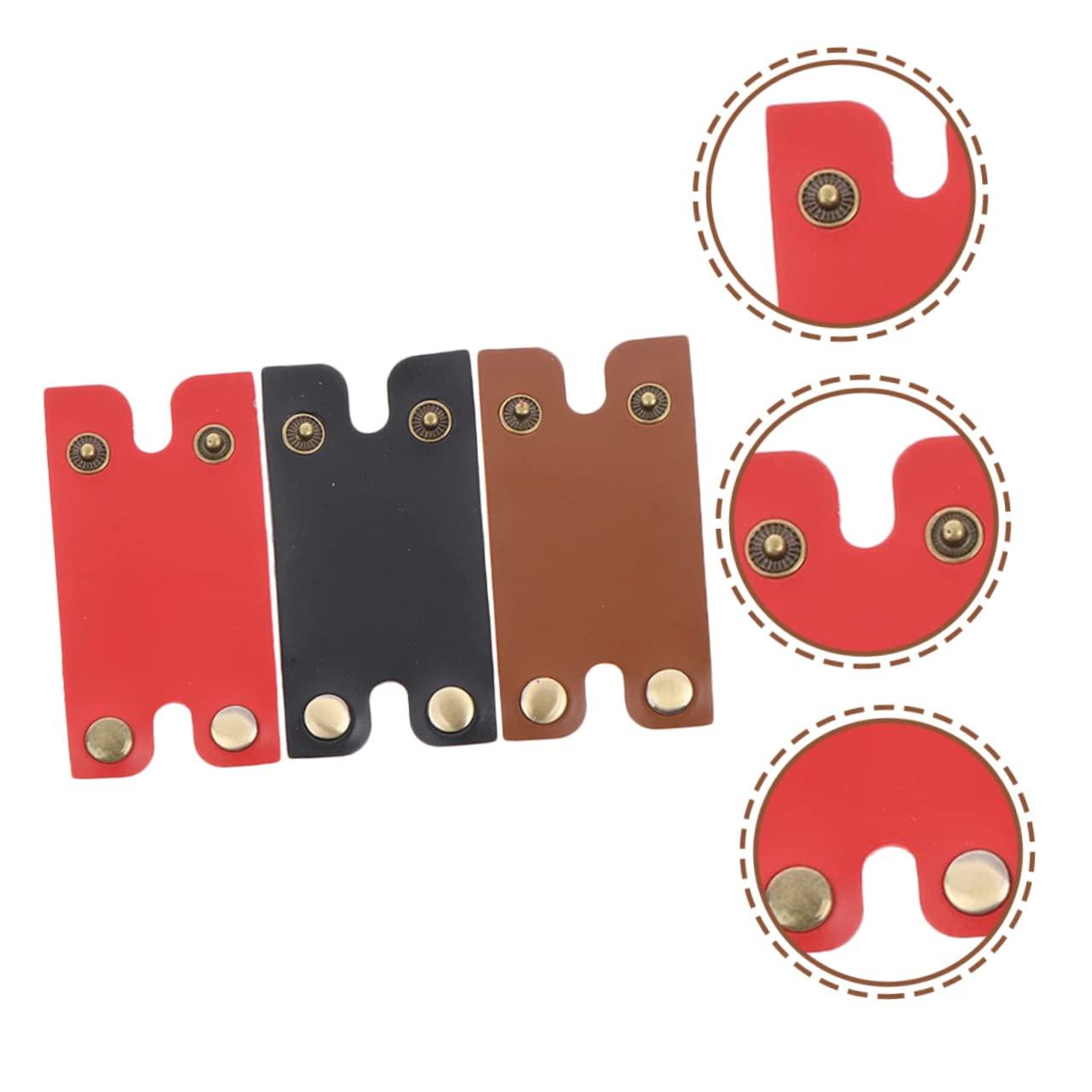 Mikinona Mikinona Safety Razor Covers 3pcs Razor Sleeve for Men Protective Cover Compact Travel Case Red Black Brown