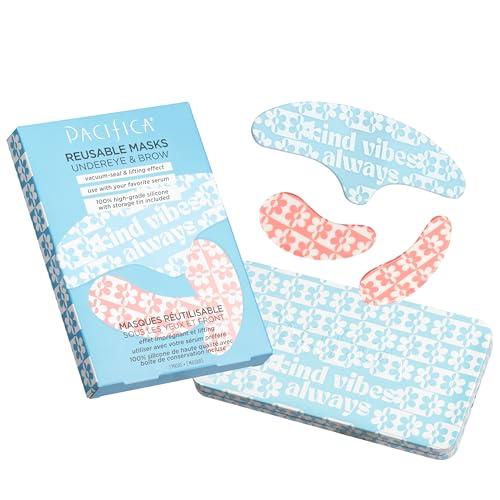 Pacifica Pacifica Reusable Mask Set  Silicone Undereye & Brow Mask Set for Forehead & Under Eye, Anti-Wrinkle, Firming, Pair with Serum, Vegan & Cruelty-Free, 3 Pieces