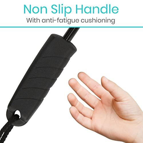 Vive Vive Bendable Lotion Applicator for Your Back - Easily Apply Sunscreen, Self Tanner, Moisturizer, & Cream to Feet, Back, & Body - Long Handled Shower Wand Brush for Women & Men - Reusable, Washable