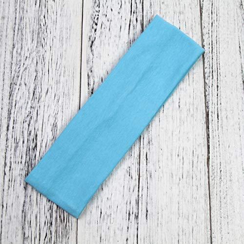 ICObuty Headbands Hairband Cotton Soft and Stretchy Elastic Solid Color 12 Pcs Per Lot (Green)