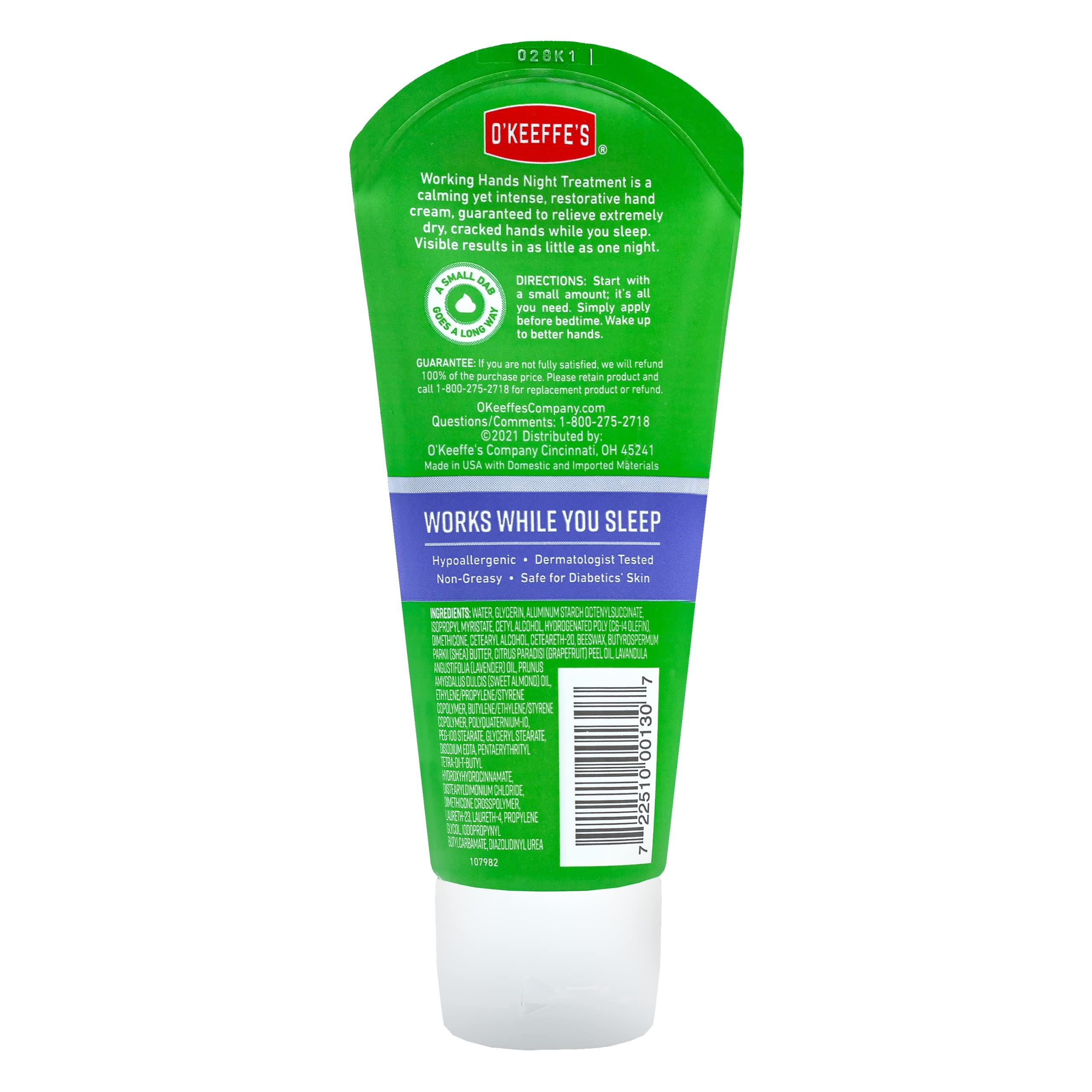 O'Keeffe's O'Keeffe's Working Hands Night Treatment Hand Cream, 3 oz Tube, (Pack of 1)