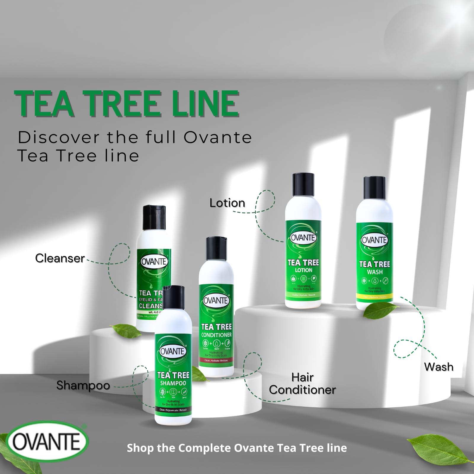 OVANTE OVANTE Tea Tree Oil Eyelid, Facial Cleanser Wash For Demodex Prone Skin 4.0 oz