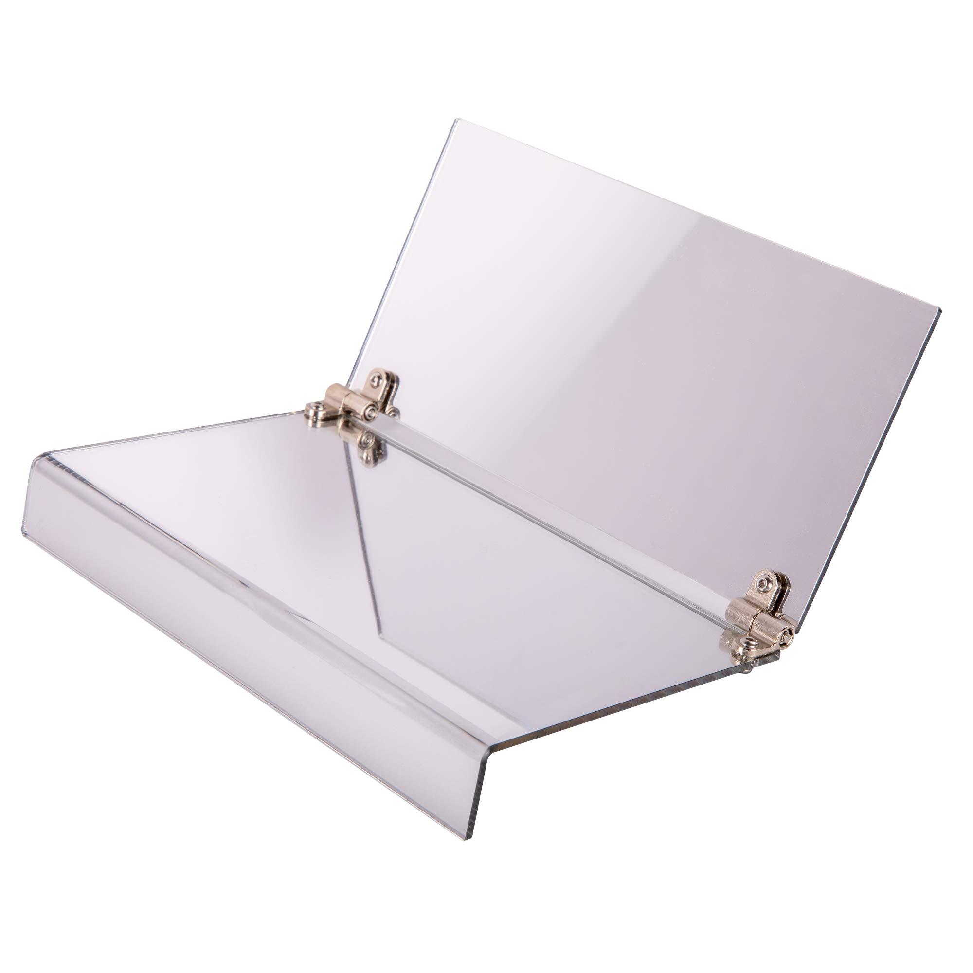 EARTHLITE EARTHLITE Adjustable Face Down Mirror - Supports Vitrectomy, Retinal Detachment & Macular Hole Recovery, Silver, Standard