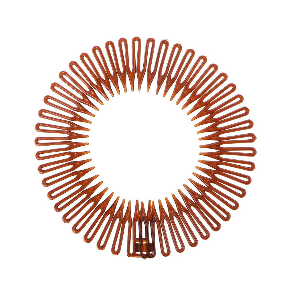 VIccoo VIccoo 5Pieces/Lot Cute Plastic Full Circle Stretch Flexible Hair Comb Teeth Headband Hair Band Clip - 2#