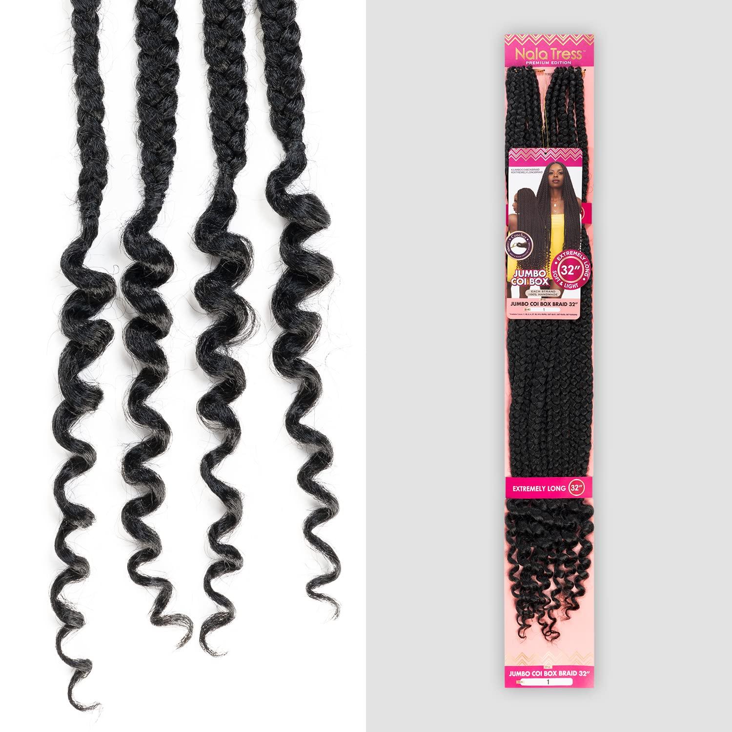JANET COLLECTION Janet Collection Crochet Braids Nala Tress 2X Jumbo Coi Box Braid 32\" (1)