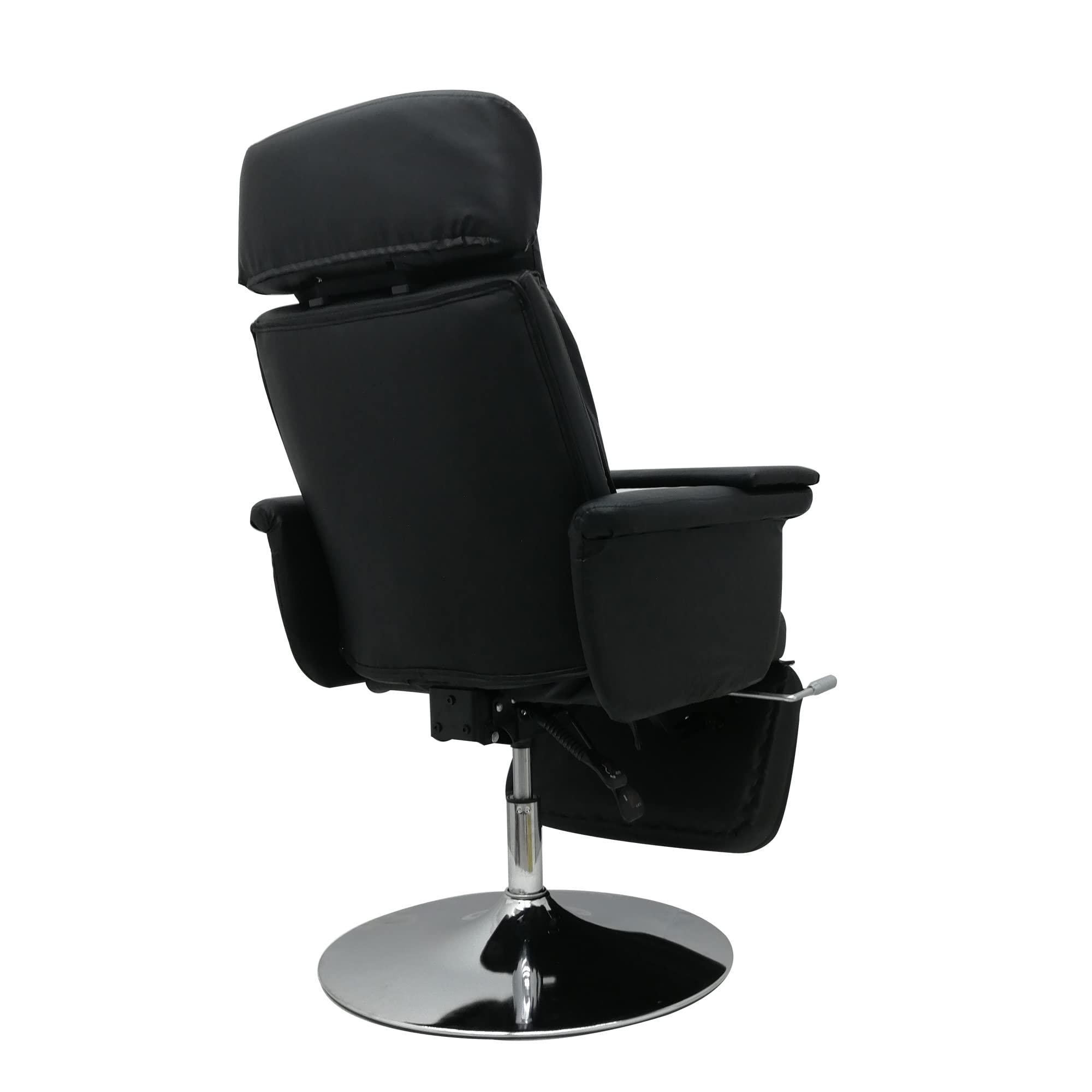 INTSUPERMAI INTSUPERMAI Beauty Salon Chair Deck Chair Massage Table Bed Folding Chair No Locking Function with Air Pressure Adjustable Max Load 440lb for SPA Salon Tattoo Equipment Home Office Chair (Black)