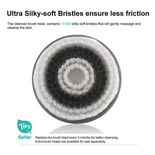 TOUCHBeauty TOUCHBeauty Facial Brush for Men Skin Scrubber with Advanced 6 Degree Oscillating Vibration Cleansing Technology, Waterproof Men's Facial Exfoliator Massager Black TB-1487