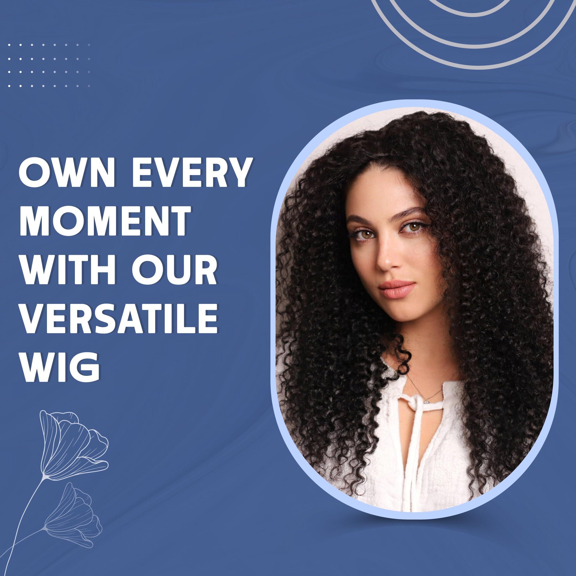 Generic 30 Inches Black Wig with Deep Wave Style (13 x 4) - Transparent Lace Front Wig - Premium Long Hair Extension for Women - Pre Plucked Lace Frontal Wig