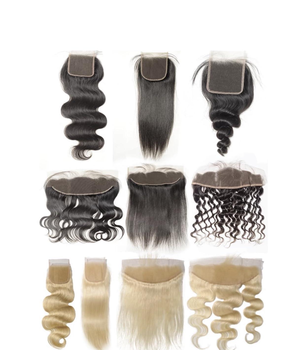 DHARYSHOP Extensiones de cabello humano color natural (18 inch, blonde hair wave)