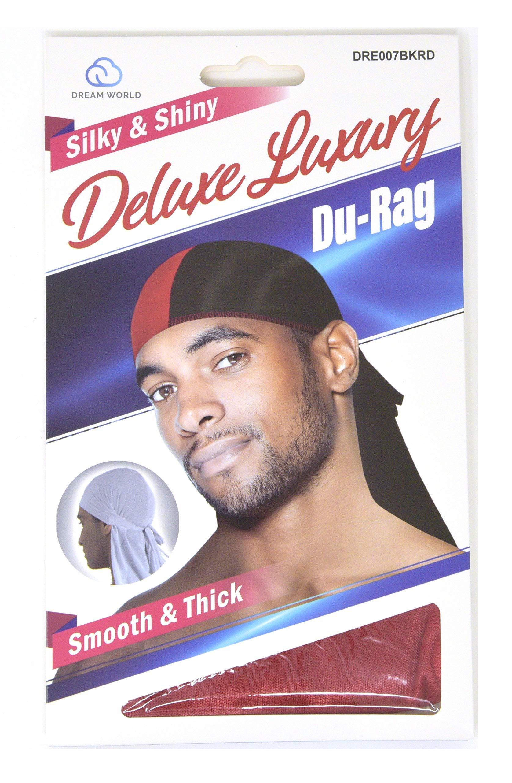 Dream World Inc. Dream Deluxe Du-Rag Red and Black