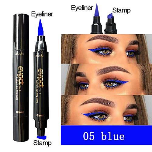 Edanta Edanta Matte Eyeliner Stamp Highly Pigmented Eye Liner Waterproof Sweatproof Eyeliners Long Lasting Sparkling Eyes Makeup for Party Cosplay Prom Pack of 1 (Z-Blue)