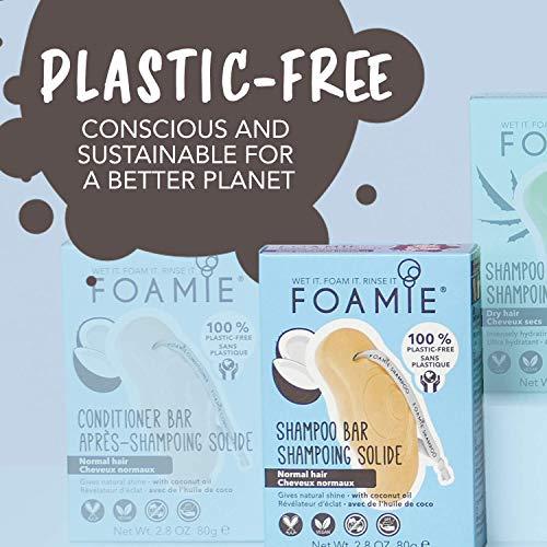 Foamie Foamie Natural Shampoo Bar - Cruelty, Paraben and Sulfate Free - Strengthens Massages and Cleans Your Scalp - Plastic Free Packaging saves 2 Bottles per Bar (Coconut)