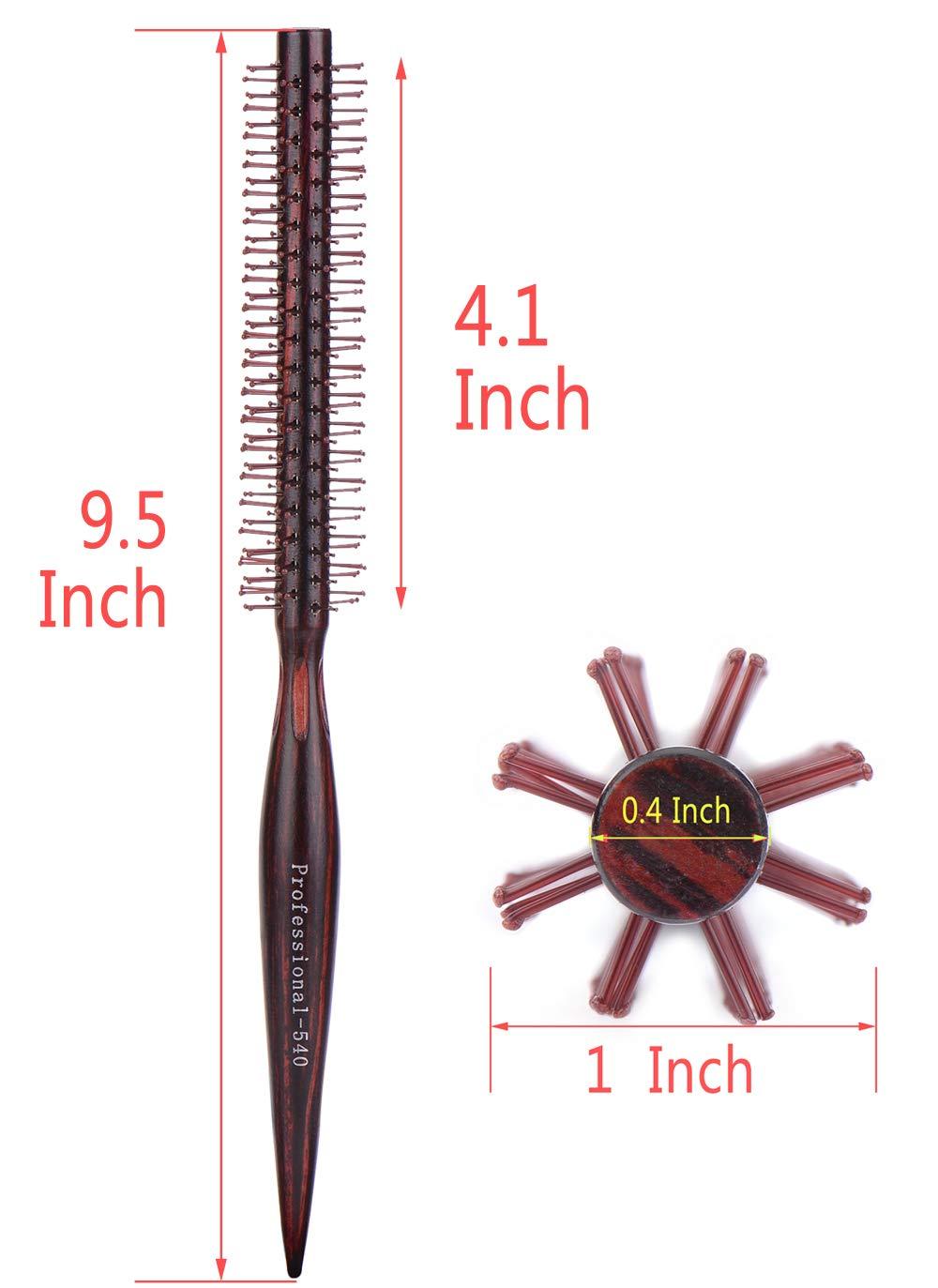 PERFEHAIR Small Round Brush for Short Hair, 1 Inch & Mini Round Hair Brush, 1 Inch