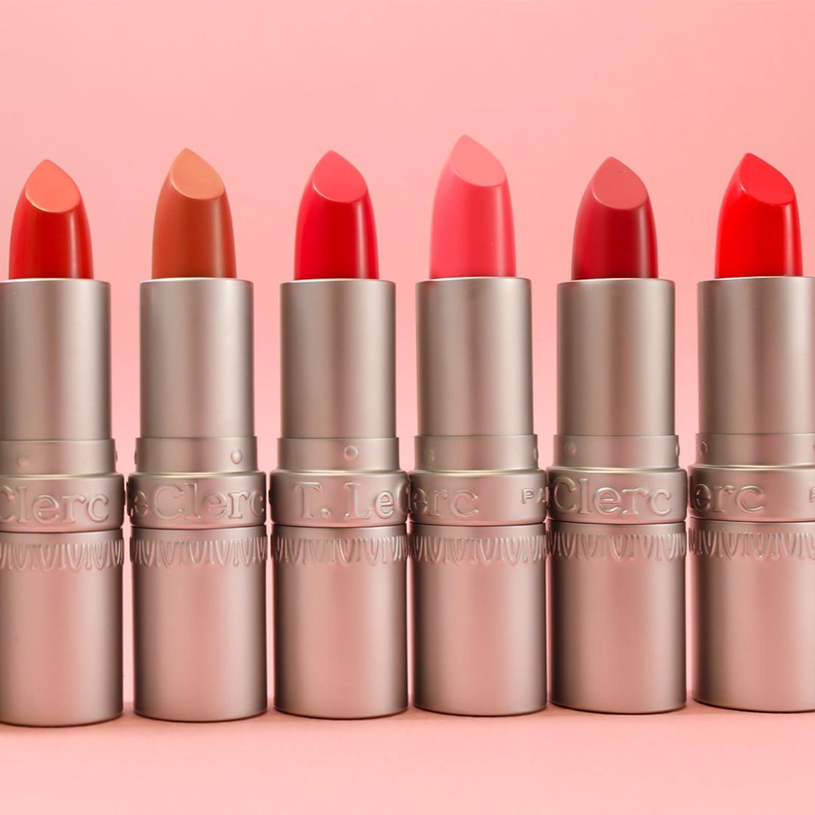 T. LeClerc PARIS 1881 T. Leclerc Satin Lipstick - Intense Lustrous Moisturizing Creamy Formula High Impact Color Pigment Long Lasting Face Makeup Red Lip Cream Hydrating Conditioning Stick Balm Made In France (Royal)