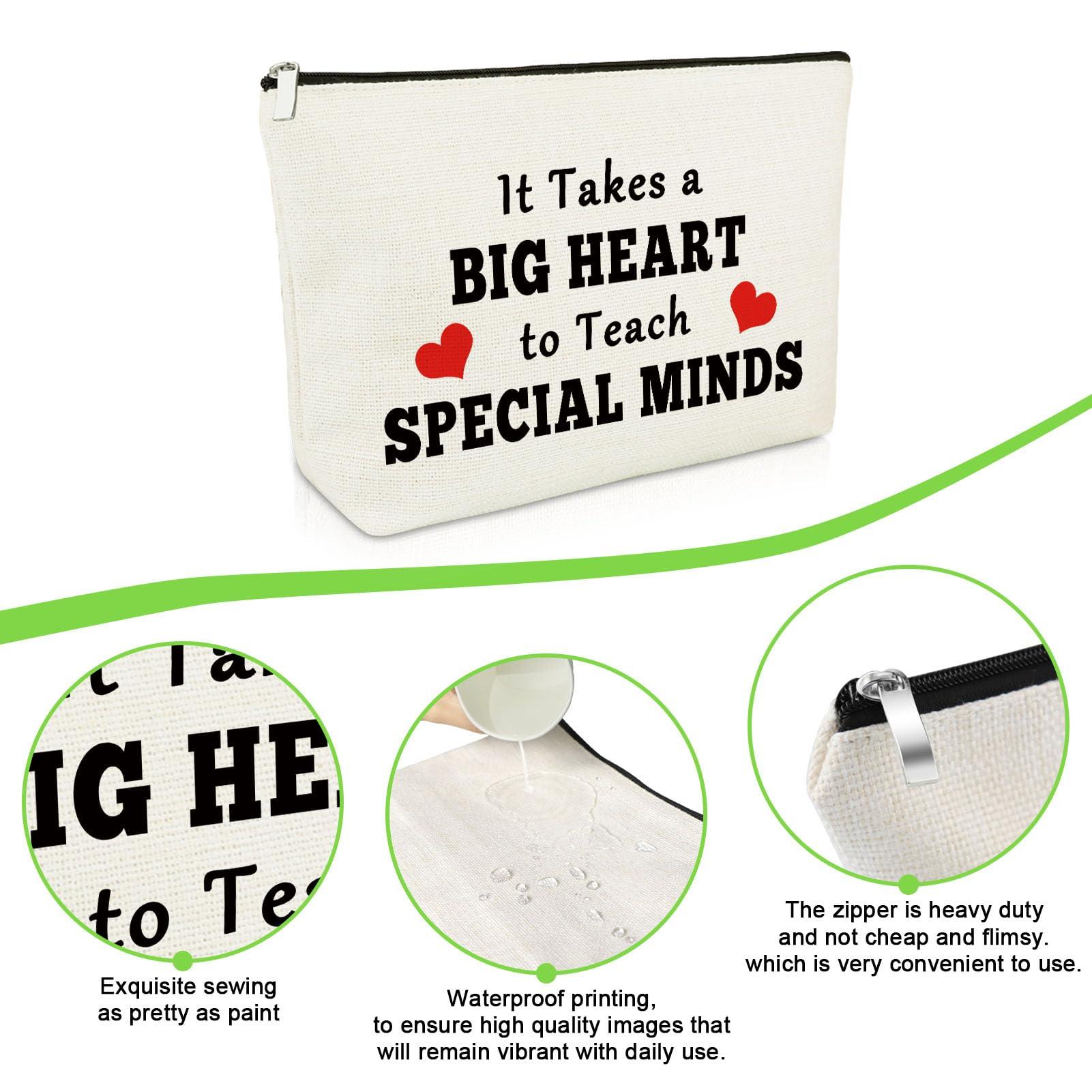 Gevody Gevody Special Ed Teacher Appreciation Gifts Special Education Cosmetic Bag Thank You Gifts for Asl Disabler Sped Autism Teacher Coworker Makeup Bag Teaching Cosmetic Pouch Christmas Birthday Present