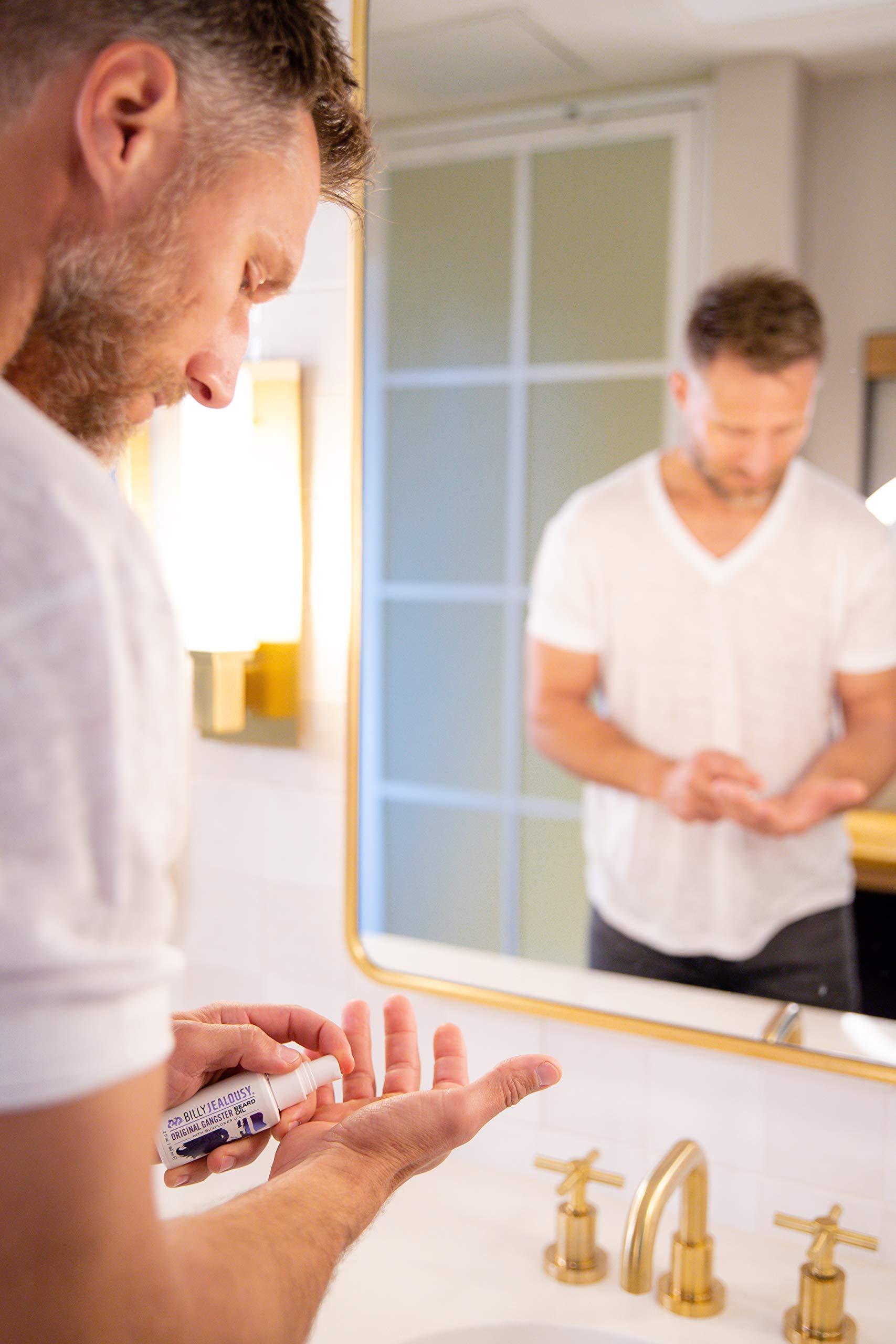 Billy Jealousy Billy Jealousy Beard Oil for Men, Weightless, Low Shine, and Hydrating Beard Moisturizer for Softer Hair, Helps Prevent Itching and Flakes, Original Gangster, 2 Fl Oz