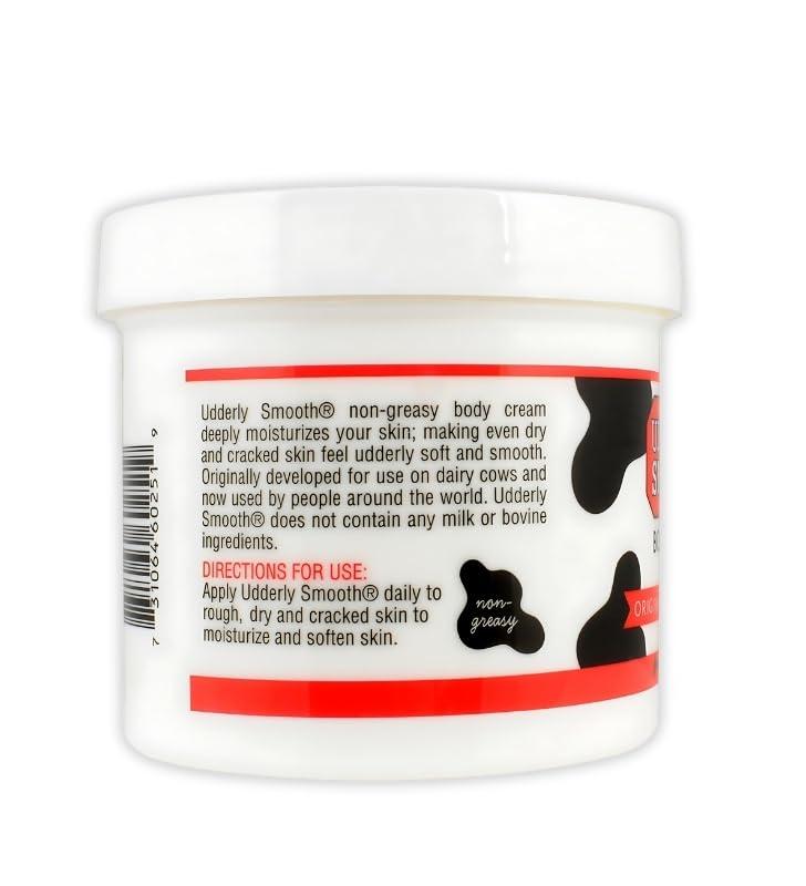 GROVE Udderly Smooth Hand Cream 4 oz + Udderly Smooth Body Cream 10 oz Bundle with Nail Clipper - Moisturizing Cream for Dry, Cracked Skin - Fast-Absorbing Non-Greasy Formula - (3 Items)