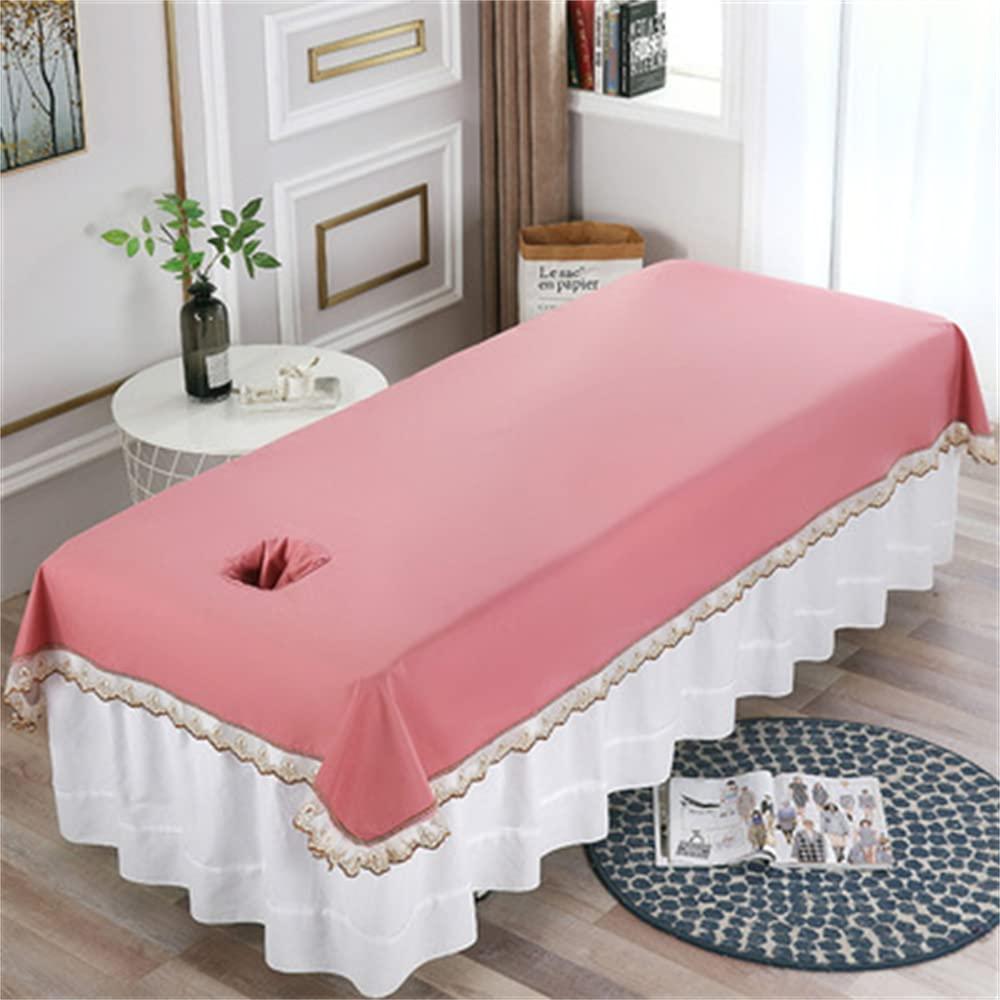 NinthAvenue Basics SPA Massage Table Cover Washable Massage Table Sheet Set Professional Protective Massage Table Bed Cover Soft Facial Bed Cover With Face Hole Breathable For Massage Tables And Spas-D 47x87inch(120x220