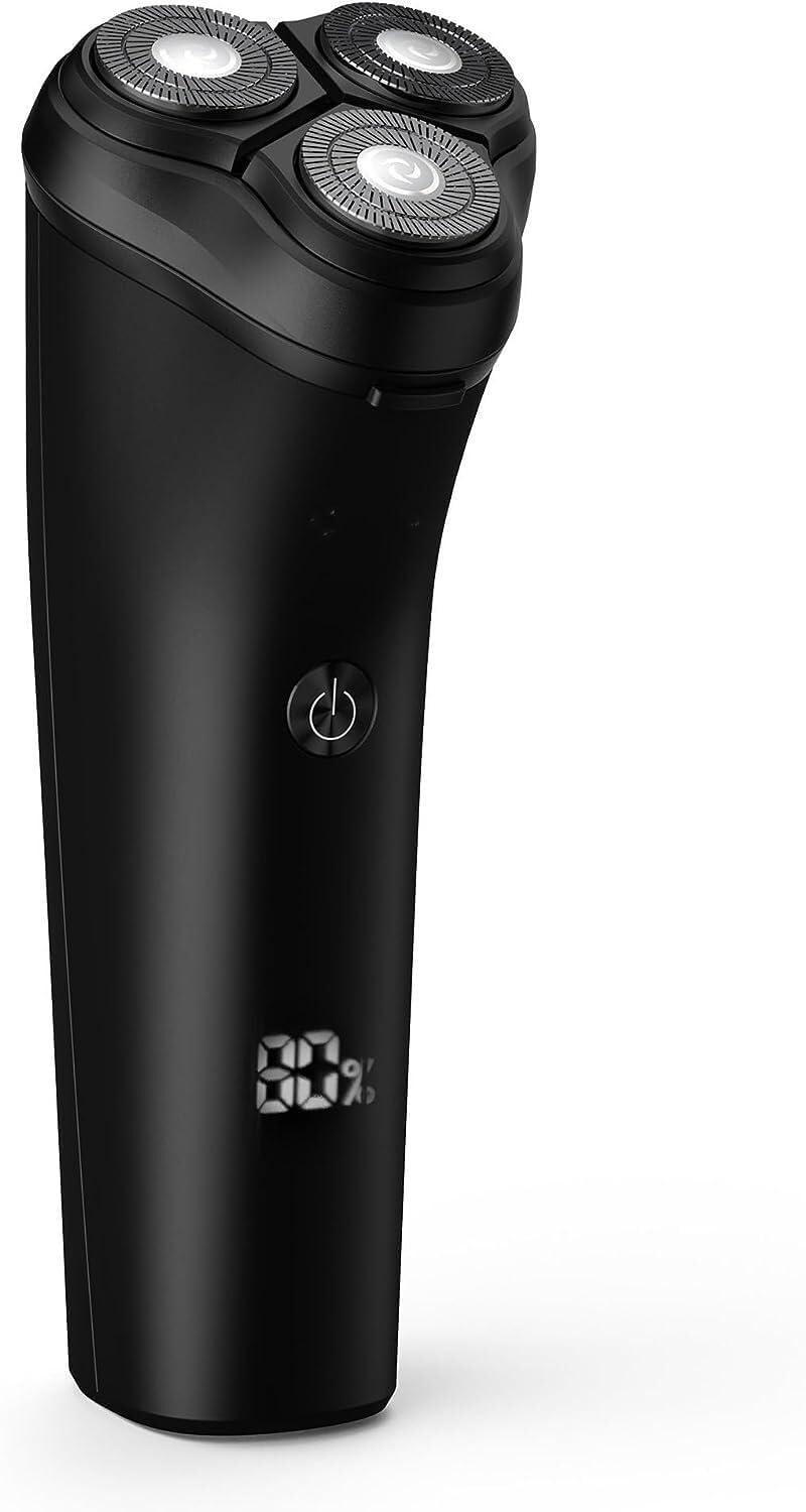 WEedsy WEedsy Electric Shavers for Men, Rechargeable IPX7 Waterproof Electric Shaver Men's Rotary Shavers Electric Shaving Razors with LED Smart Screen