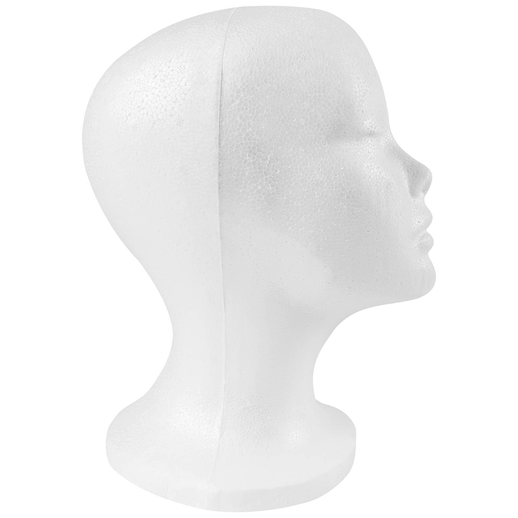 SHANY SHANY Styrofoam Model Heads ,Hat Wig Foam Mannequin Female Wig Head Stand ,Mannequin Head for wigs , Wig Holder - Round Base , 11 Inches Female Mannequin Head -1 Piece