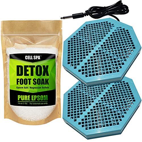 Cell Spa Cell Spa 2 Pack CS-900 Twice Powerful 6.5" x 5.5" Ion Detox Foot Bath Arrays Coil Stainless Steel Aqua Ionic Cleanse Array Compatible With Most 1/4" Plug Type Detox Machines (UNSCENTED)