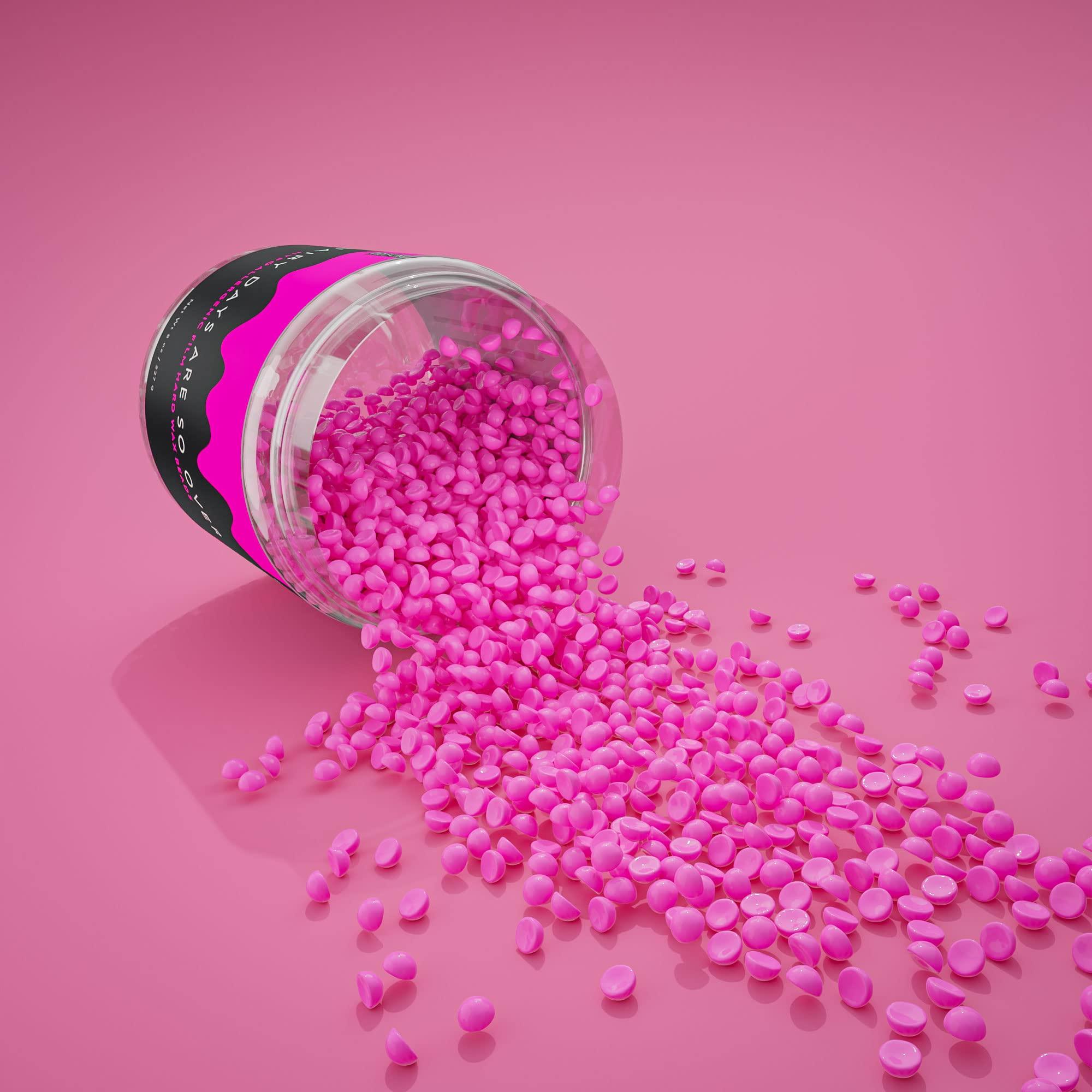 Miss Cire Miss Cire Hot Pink Hypoallergenic Hard Wax Beads - Painless Hair Removal Peel-Off Wax - No Strips Needed - Low melting Point - For Face and Body - Hairy Days Are So Over - For Sensitive Skin - 8oz