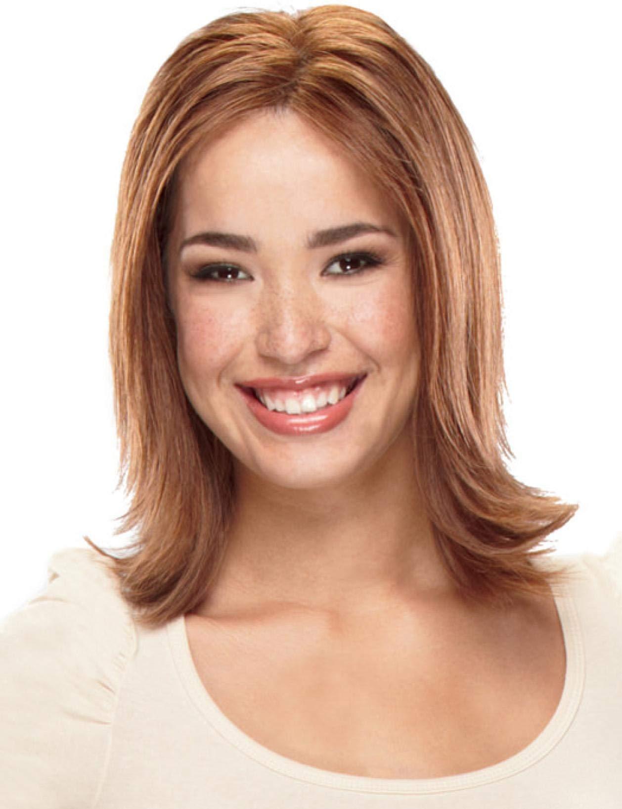 Jon Renau & Christy\'s Wigs Bundle - 7 items: Jon Renau Carrie Human Hair Wig, Christy\'s Wigs Q & A Booklet Luxury Shampoo & Conditioner Blown Away Treatment Mist Wide Tooth Comb (Wig Color Selected: 32F)