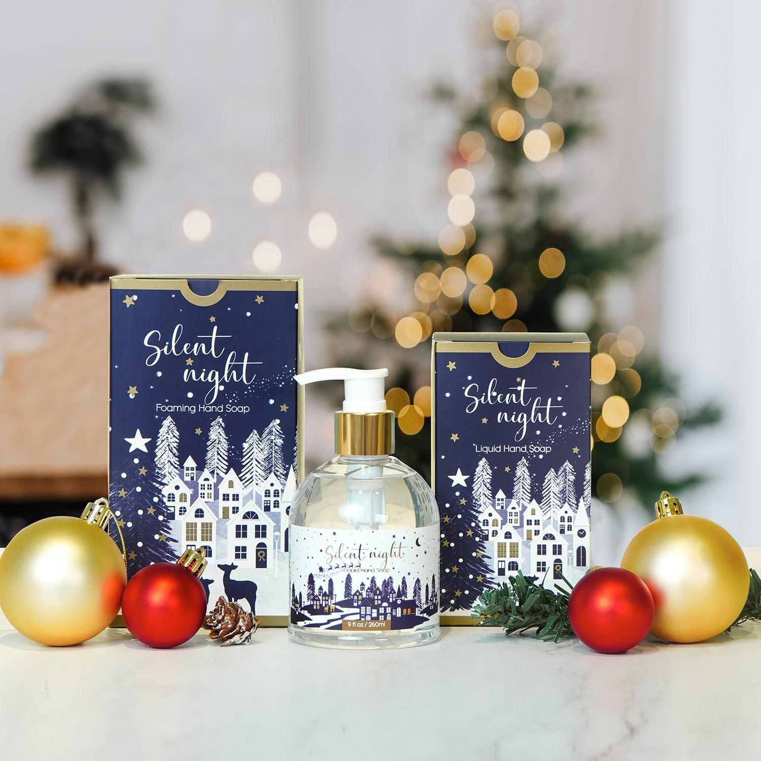 ROMIIE ZOI ROMIIE ZOI Christmas Liquid Hand Soap with Gift Box - Silent Night, Infused with Fresh-Cut Spruce Branches Aroma - 260ml/ 9 fl.ozPack of 3