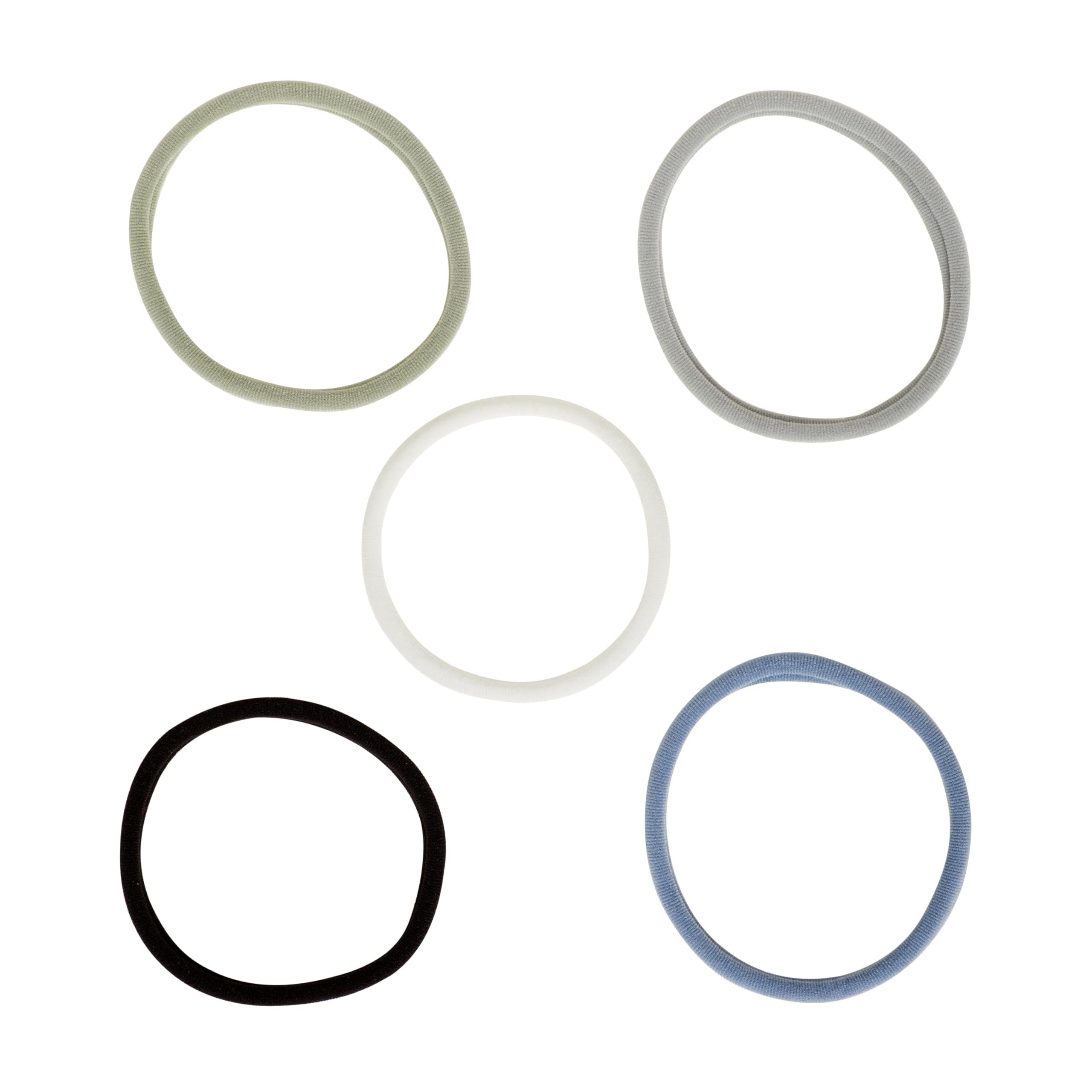 GOODY Goody Ouchless Seamless Hair Elastics - 10 Ct, Cool Tones, Damage-Free Gentle Hold Hair Ties, No Snag or Pull, For All Occasions, Chic Hair Accessories for Women & Men, All Hair Types