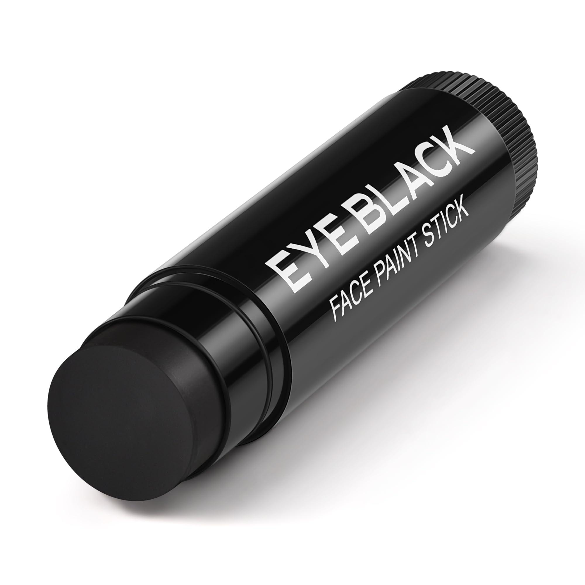 Wismee 2pcs Black Eye Black Stick, Anti-Glare Under Eye Black Sports Grease Stick for Baseball Softball Soccer Lacrosse Hockey Athletes Sports Training, Sports Eye Black Stick