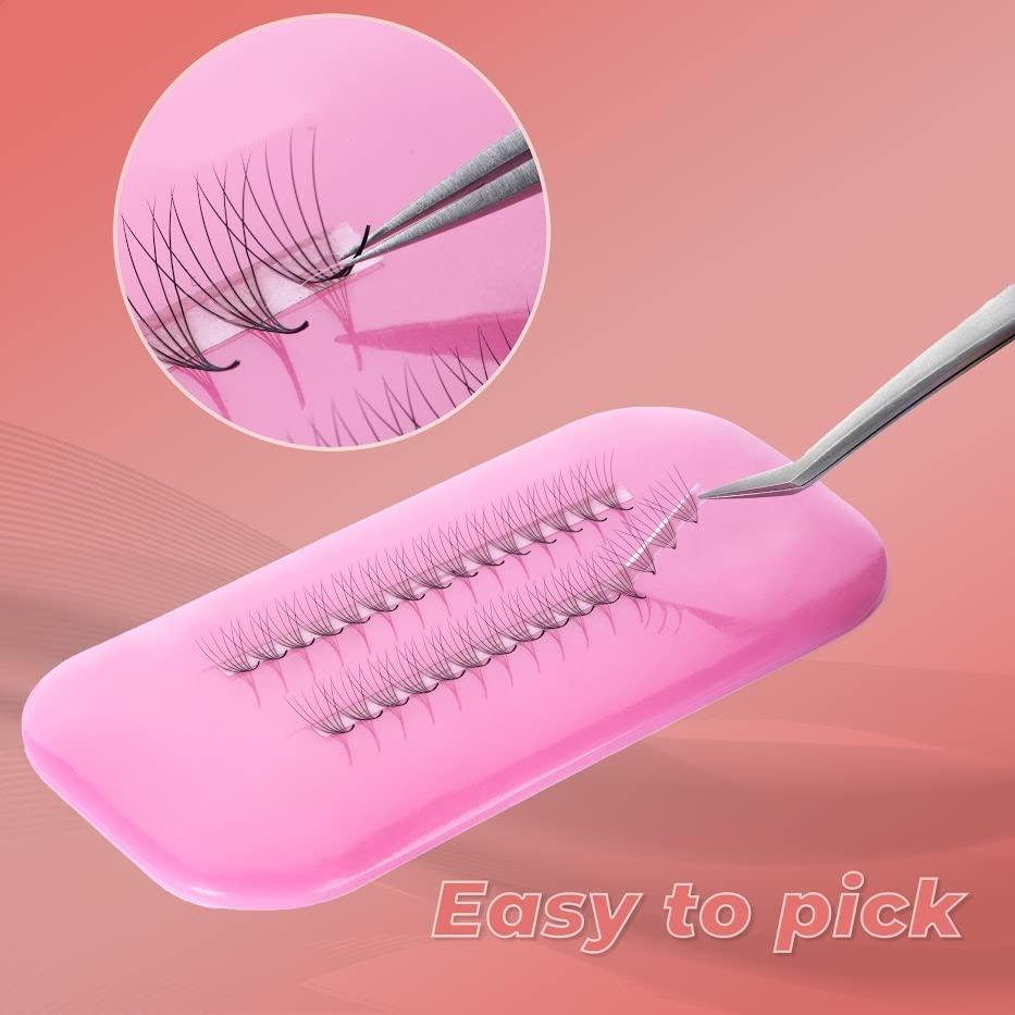 JINKGOLASH JINKGOLASH 500 Eyelash Extension Promade 4D to 16D Not Premade, Ultra Lash Fans 0.03/0.05/0.07mm Thickness, C D Curl Lashes, 8 - 16mm Length for Easy Volume Individual Eyelash Extensions Clusters DIY(12D-0.03-D (14mm))