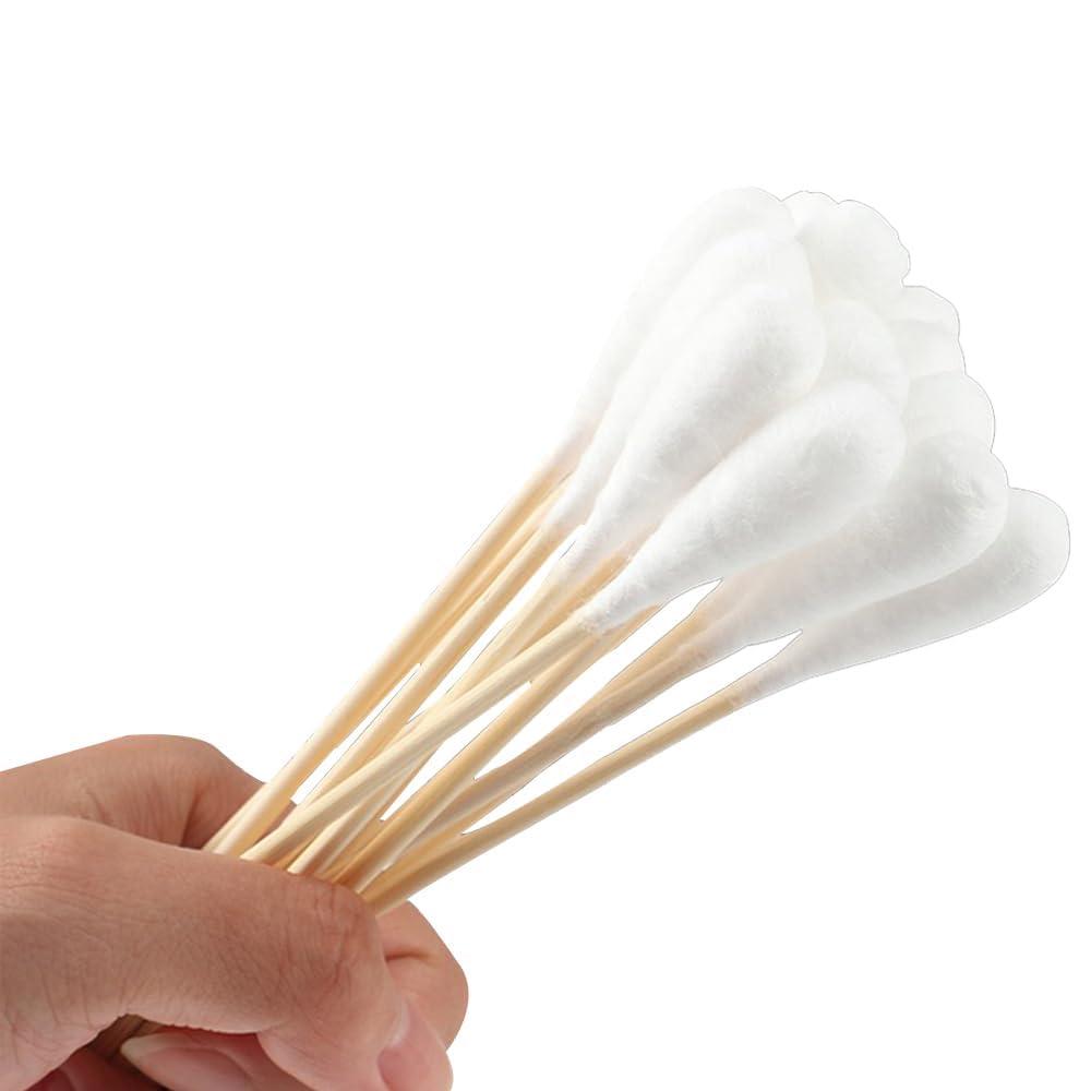 Bolesen 100PCS Medical Cotton Swabs for Gynecology - Disposable Cotton Buds Extra Large Size 20cm High Absorbency Cotton Sticks