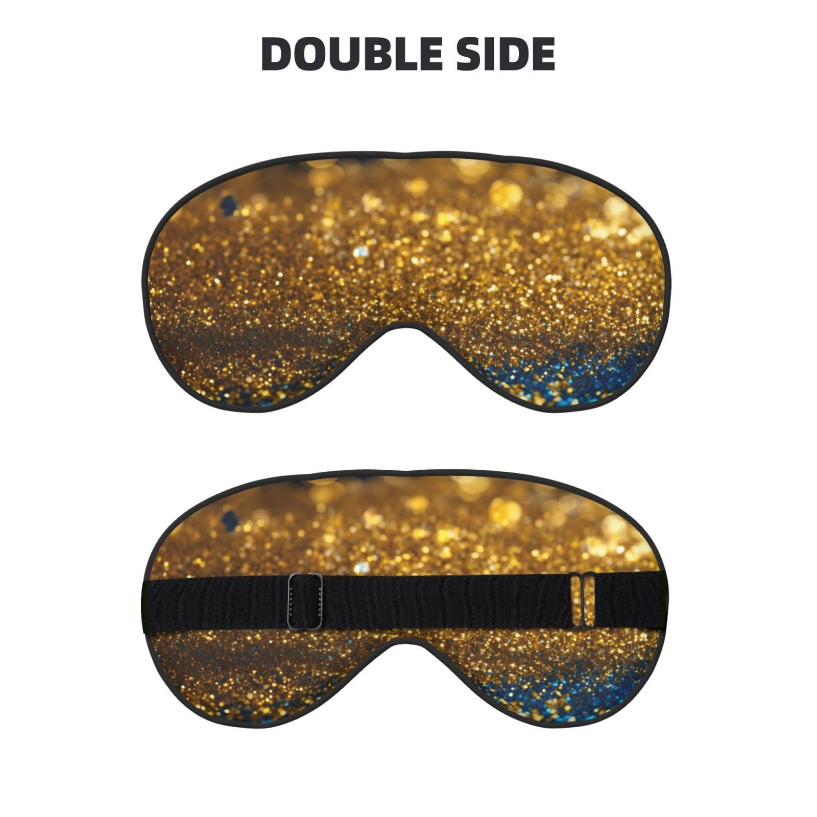 JIPOFD Glitter Pattern Super Soft and Comfortable Eyeshade with Adjustable Strap Zero Eye Pressure Eye Cover