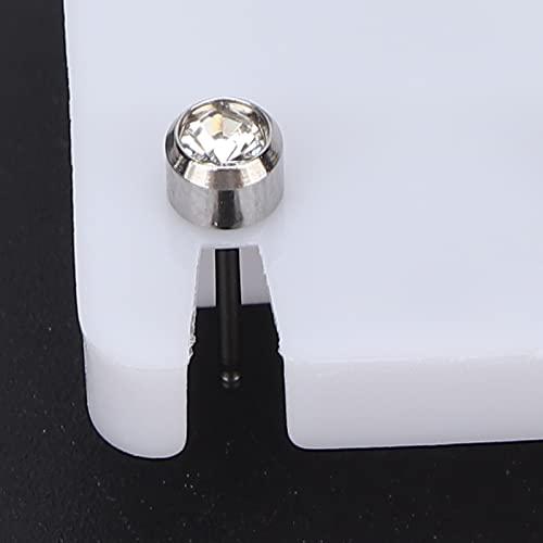 GOTOTOP 12 Pairs Stainless Steel Stud Earrings, Premium Ear Piercing Gun, Steel Safe Ear Piercing Gun Tools Kit Ear Stud Earplug Earring For Ears Nose Navel Lip