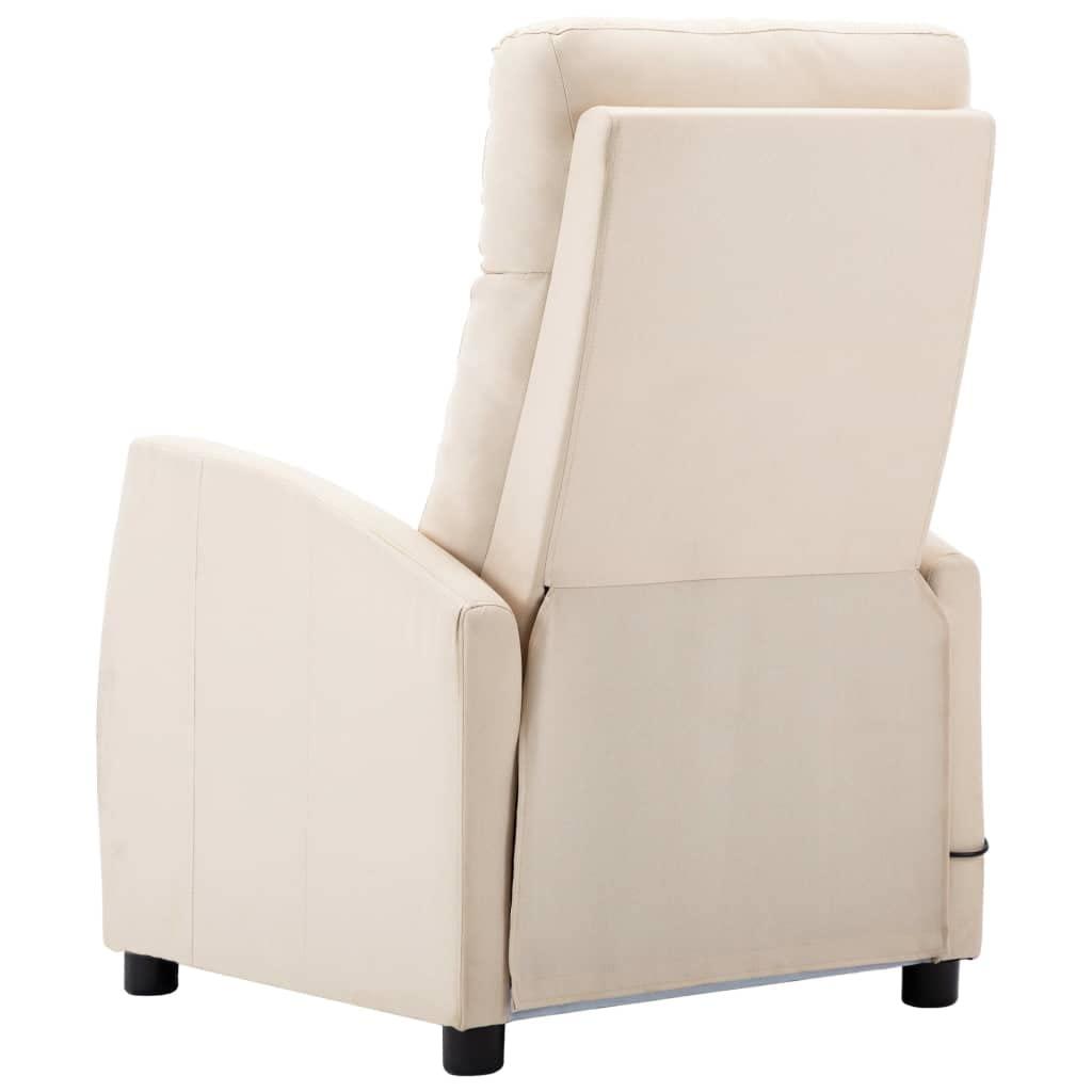 YITHOPI YITHOPI Relaxation armchairs Loungers Massage Reclining Chair Cream Fabric Electric Massage Chair with headrest, Bedroom/Living Room/Office 26.4" x 33.9" x 39.4" (W x D x H)