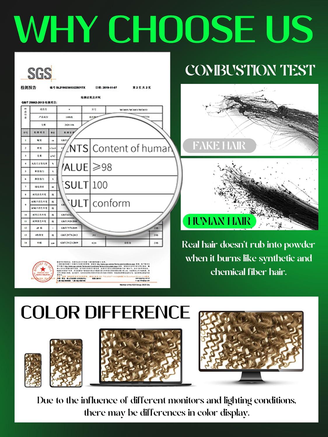 Anrosa Anrosa Clip in Human Hair Extensions Jerry Curly Full Head 3B 3C Curly Clip In Hair Extensions Strawberry Blonde Remy Human Hair Curly Hair Extensions for Black Women 18 Inch 120g 7 Pieces