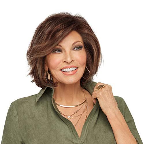 Rachel Welch Raquel Welch Ahead of The Curve Natural Looking Layered Chin Length Wig by Hairuwear, Average Cap, R6/30h, Chocolate Copper