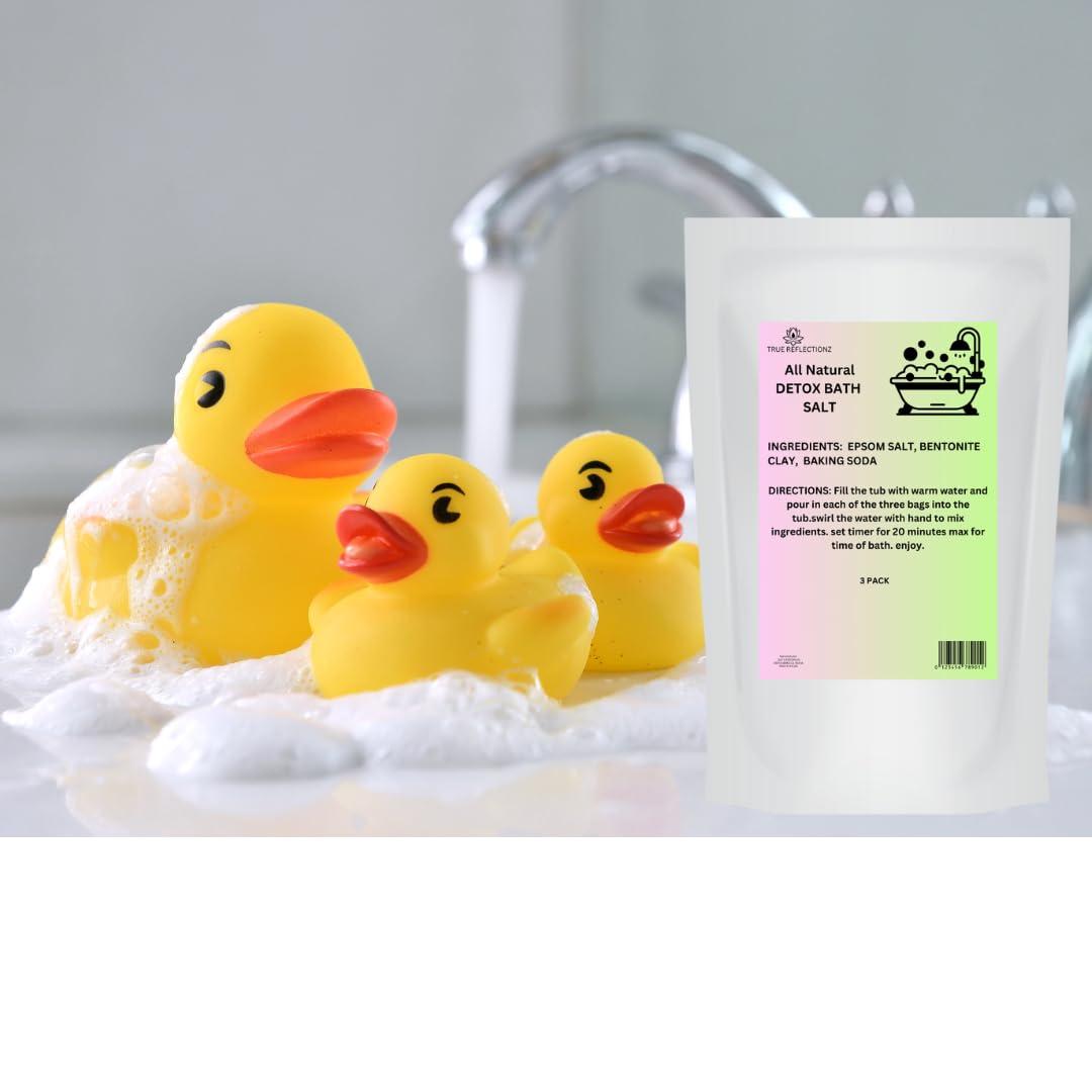 True Reflectionz Natural Bath Detox Heavy Metal Detox Bath Helps with congnitive Delays in Kids No Measuring Required Remove Heavy Metal from Body Remove toxins Epsom Salt, Healing Clay Aluminum Free Baking soda 4lb