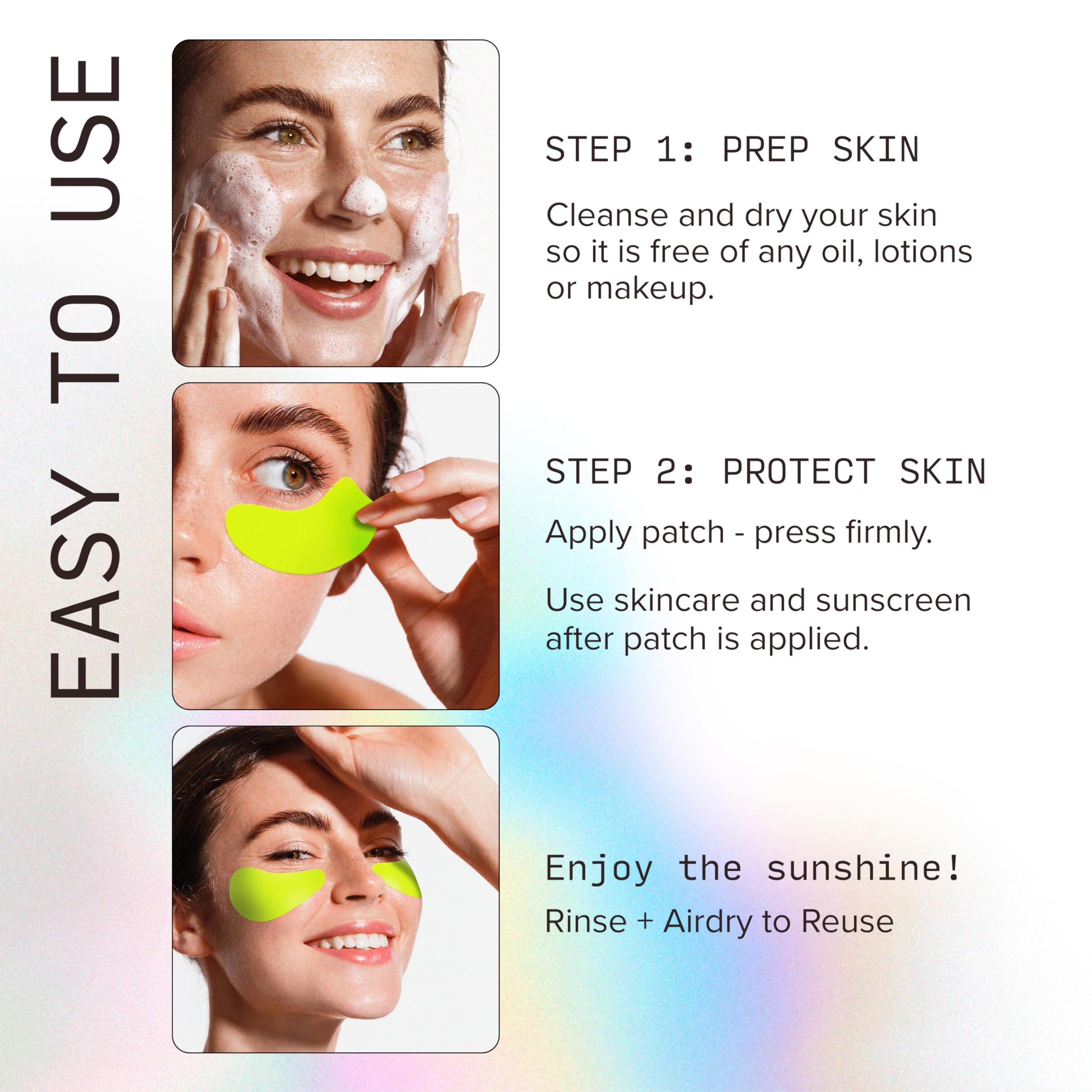 Sun Patch Sun Patch, Hypoallergenic Sun-Screen Star Shaped Patches, 100% Silicone UPF-50 UV Protection, Reusable, 1 Pack/10 Stars, Yellow